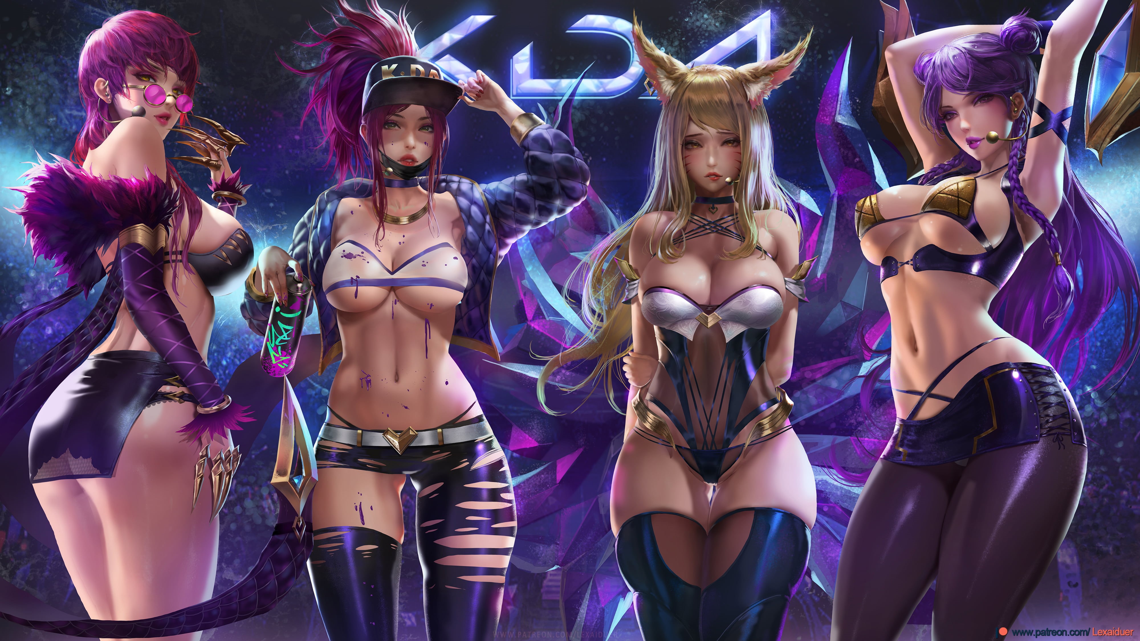 League of Legends, 4K, kda, anime, HD Wallpaper