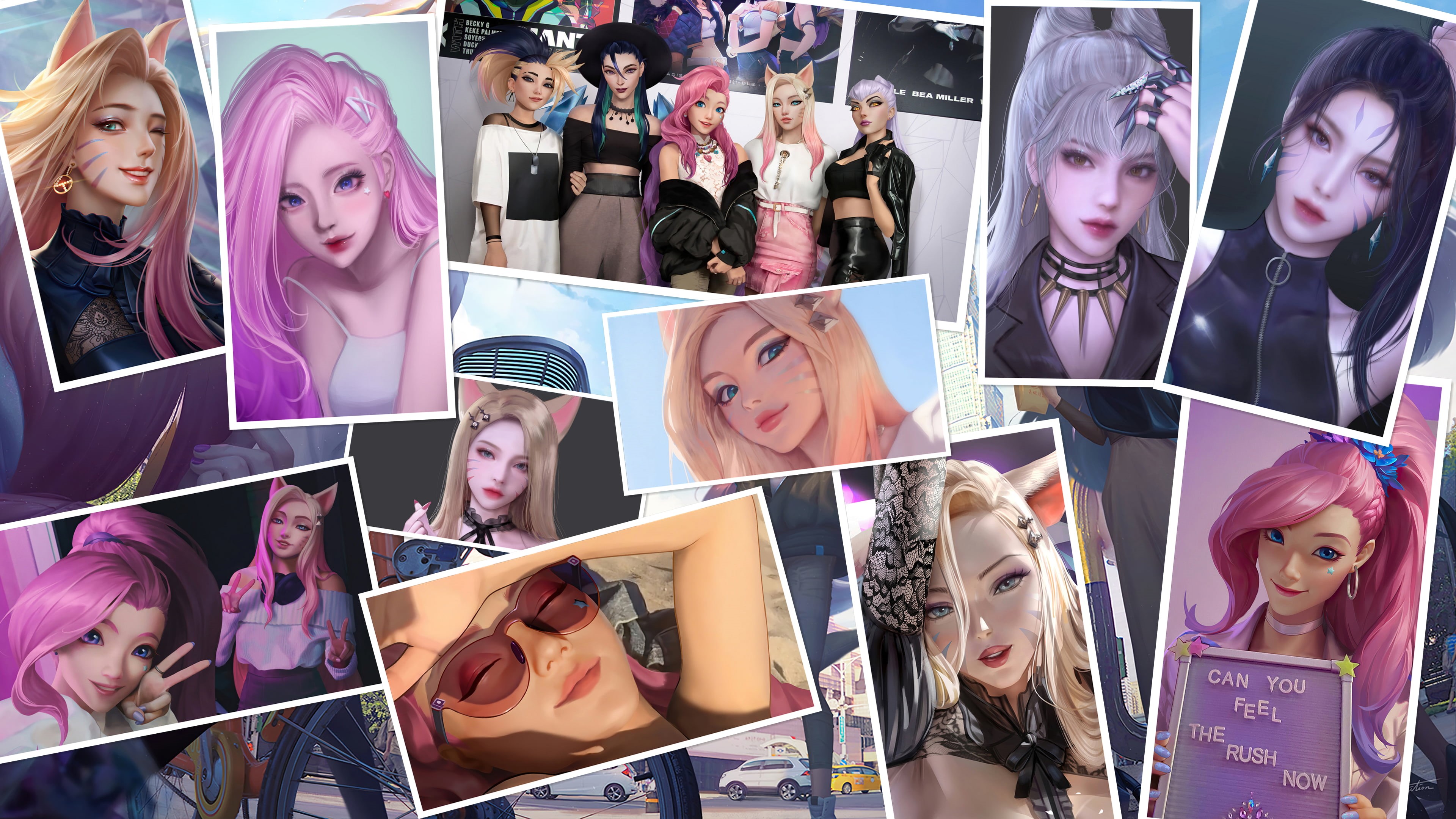 4K, Evelynn (League of Legends), League of Legends, Seraphine, K/DA, HD Wallpaper