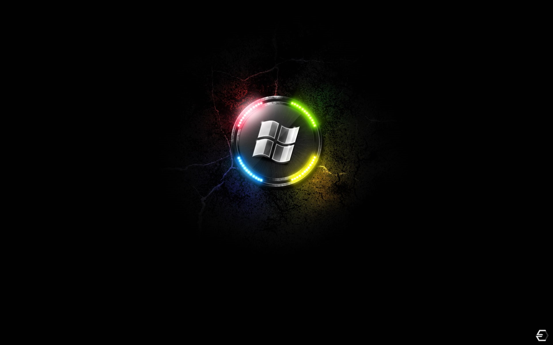 windows, logo, 1080P, glowing, orb, HD Wallpaper