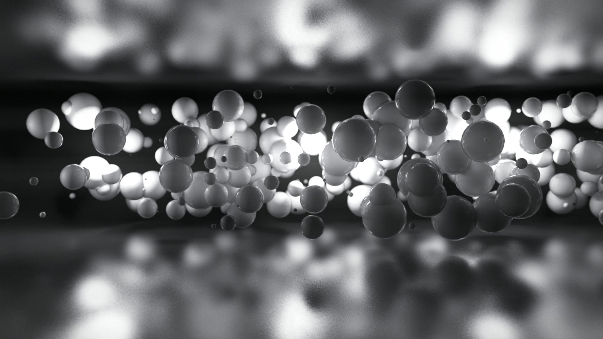 bubble, bw, 1080P, orb, hd, digital/artwork, HD Wallpaper