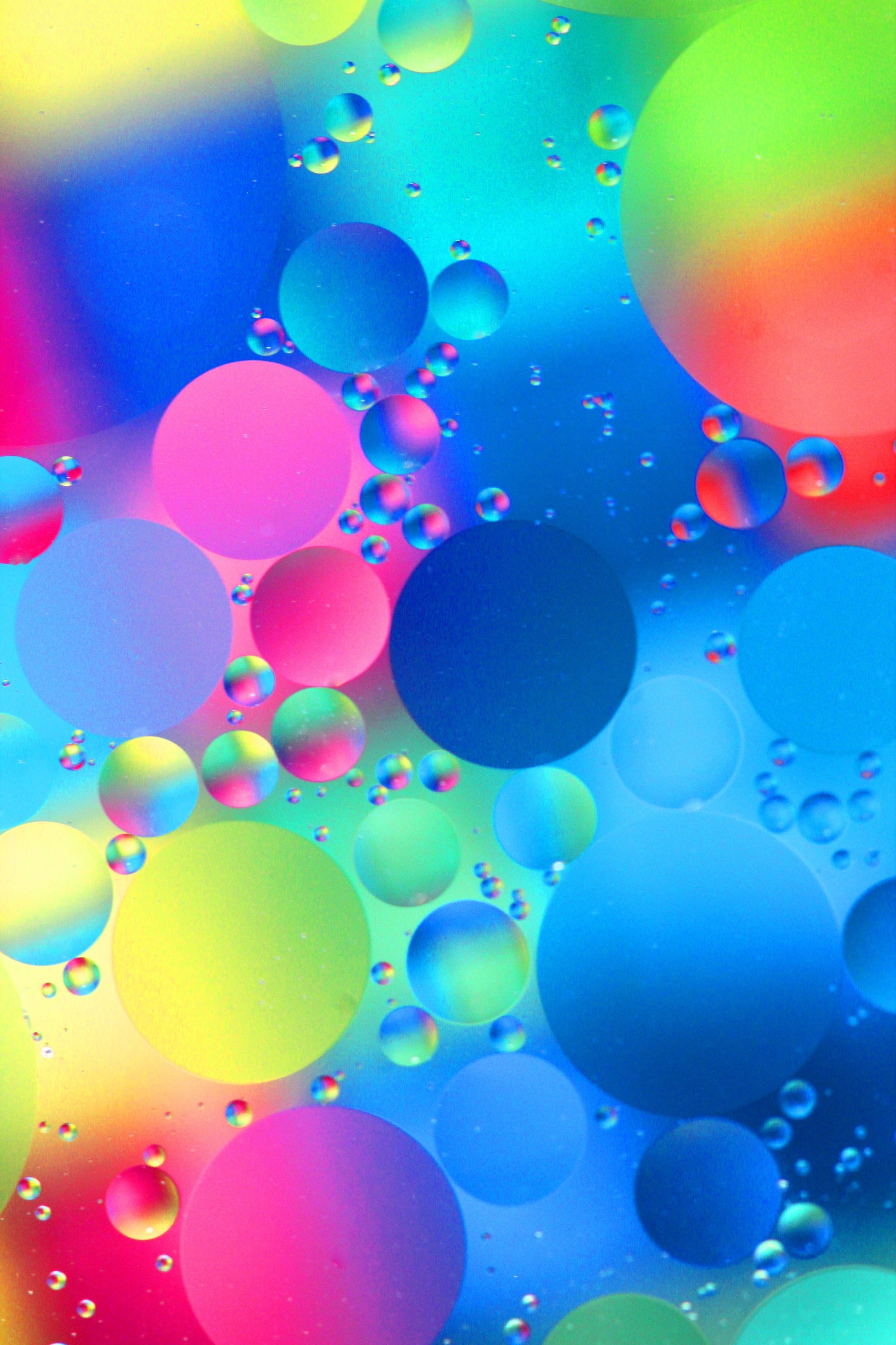 variation, purple, shape, orbs, close-up, drop, full frame, neon, large group of objects, patterns, bubble, no people, abstract, backgrounds, pattern, blue, Phone HD Wallpaper
