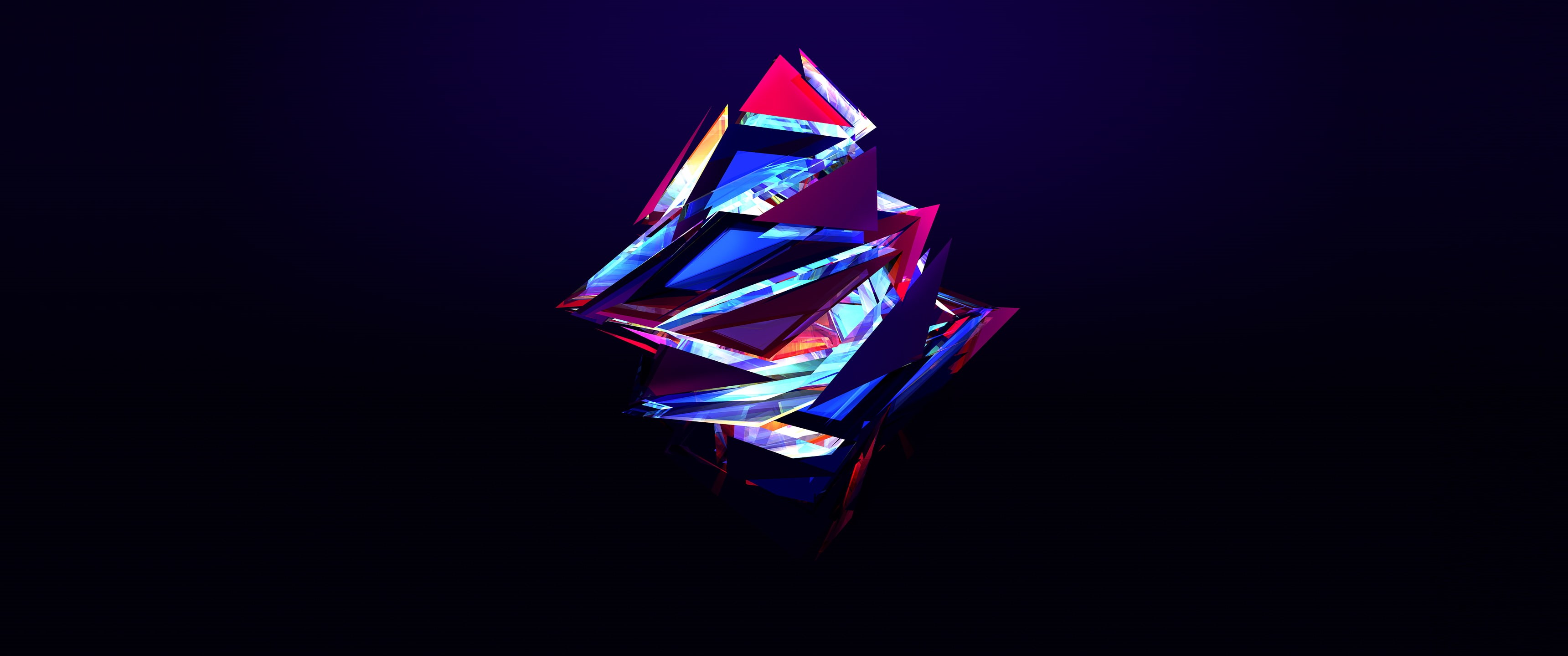 Justin Maller, Facets, abstract, 2K, HD Wallpaper