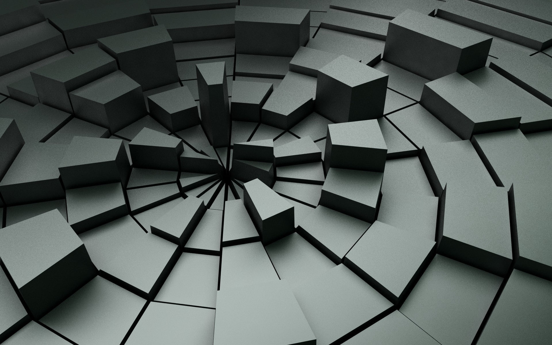 digital art, 3D Blocks, CGI, abstract, 3D, square, geometry, symmetry, 1080P, texture, HD Wallpaper