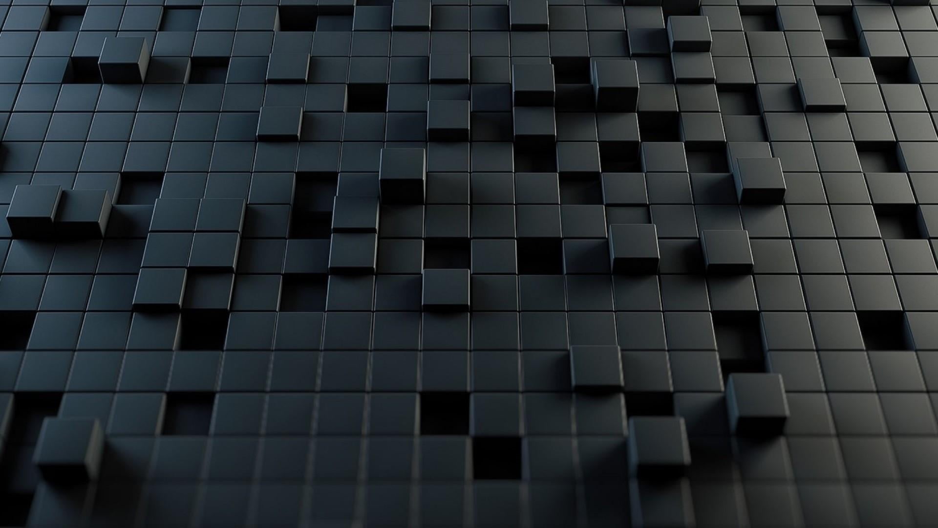 square, day, no people, black color, design, flooring, 1080P, repetition, 3d, indoors, close-up, large group of objects, tile, backgrounds, blockes, shape, HD Wallpaper