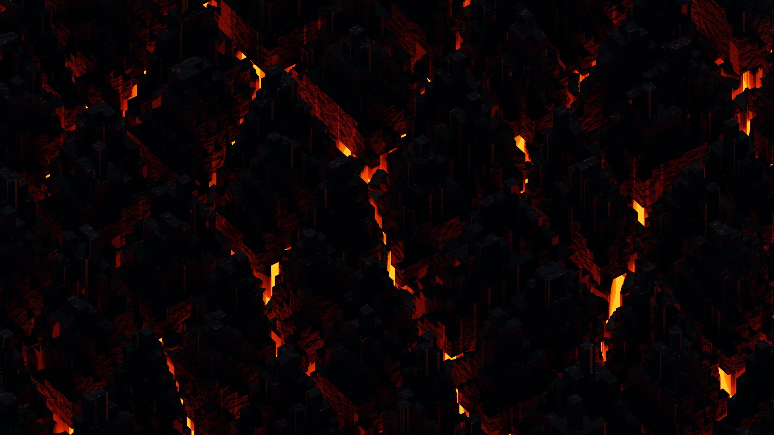 3D Blocks, digital, digital art, abstract, 3D Abstract, 2K, HD Wallpaper
