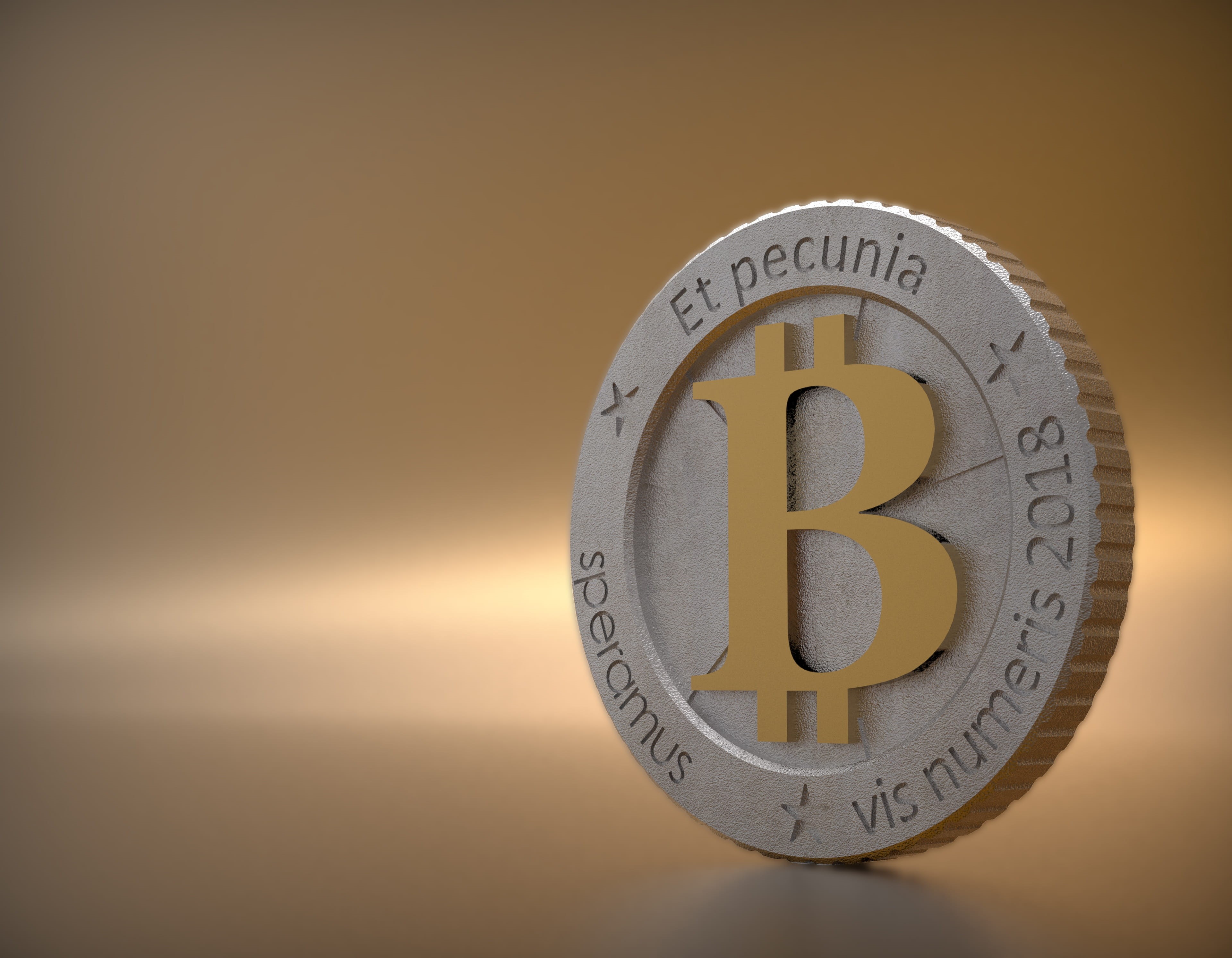 coin, knot, 4K, digital, networking, text, blender, internet, business, geometric shape, metallic, instrument of measurement, accuracy, metal, gold, close up, HD Wallpaper