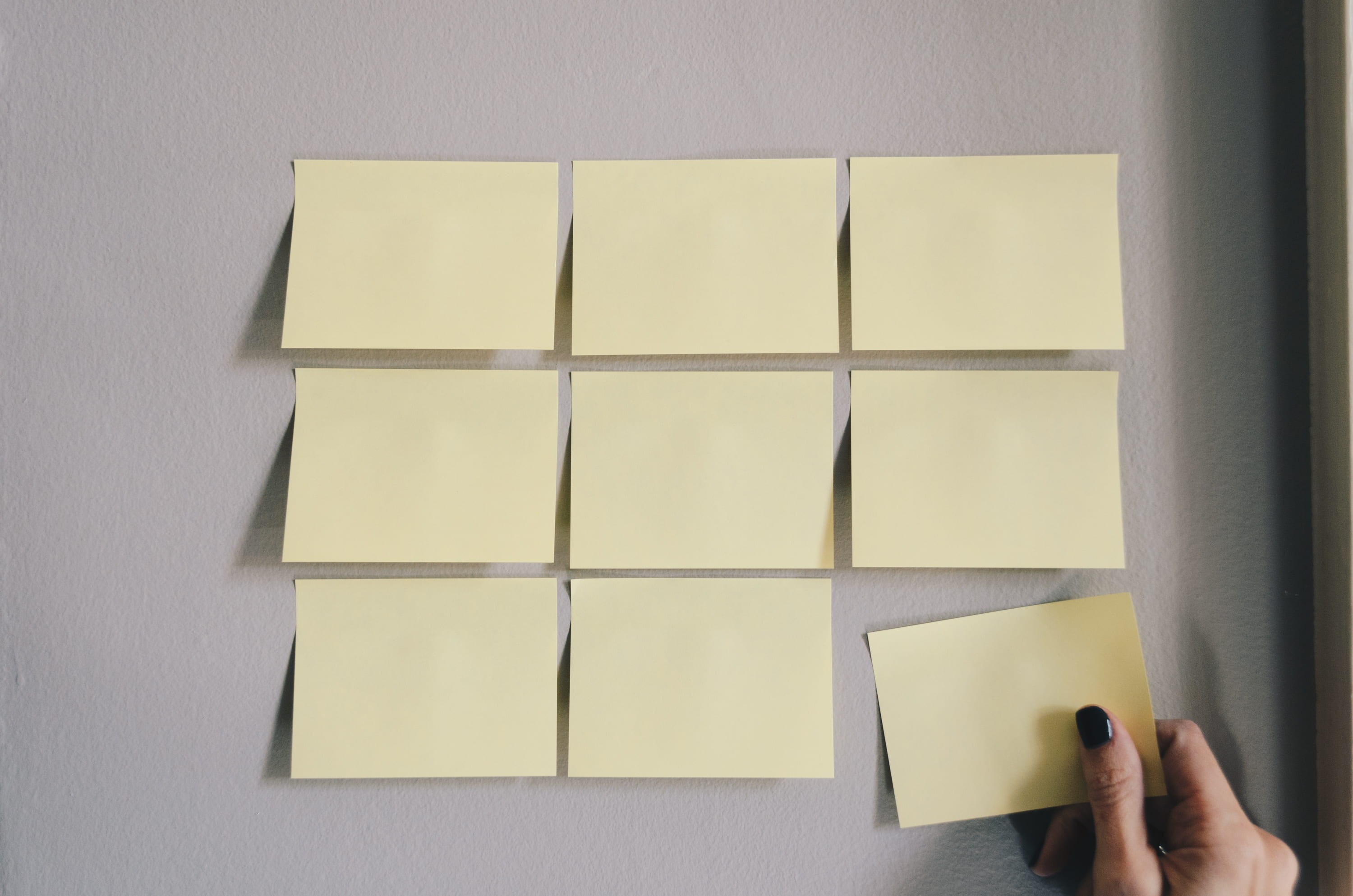 shadow, square, hand, holding, note, to do list, indoors, paper, person, six, body part, white, unrecognizable person, adhesive note, personal perspective, HD Wallpaper