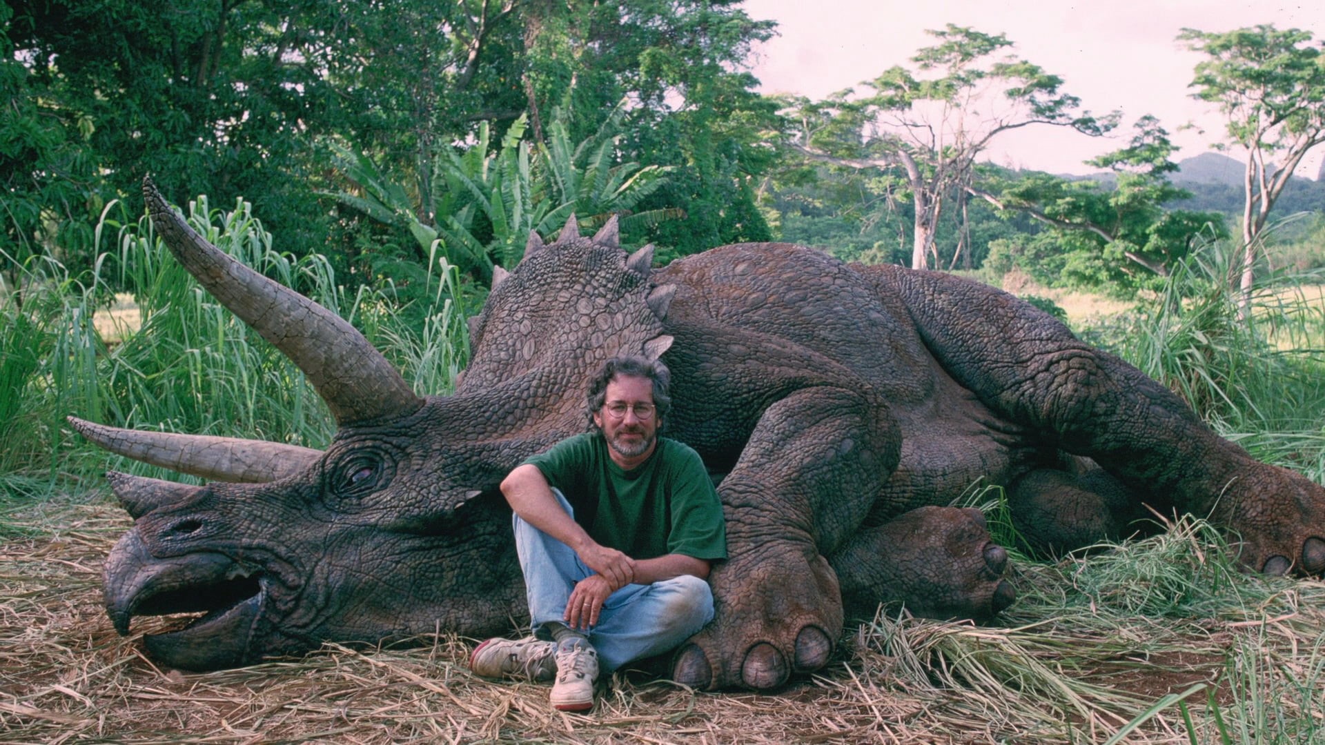 Jurassic Park, plant, mammal, celebrity, green, vertebrate, animals in the wild, front view, looking at viewer, s, herbivorous, tree, smiling, casual clothing, HD Wallpaper