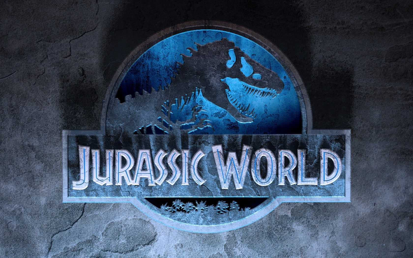 blue, logo, built structure, single Word, symbol, 2015, close-up, world, indoors, jurassic world, day, representation, shape, western script, capital letter, HD Wallpaper