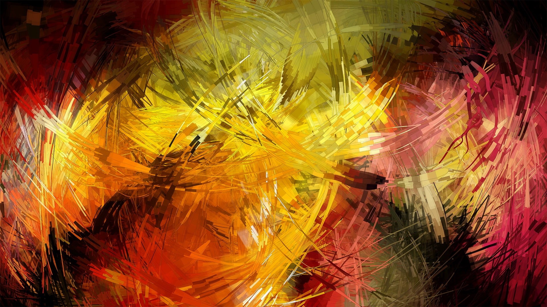 Strokes, Lines, Abstract, Colorful, Pictures, 1080P, HD Wallpaper