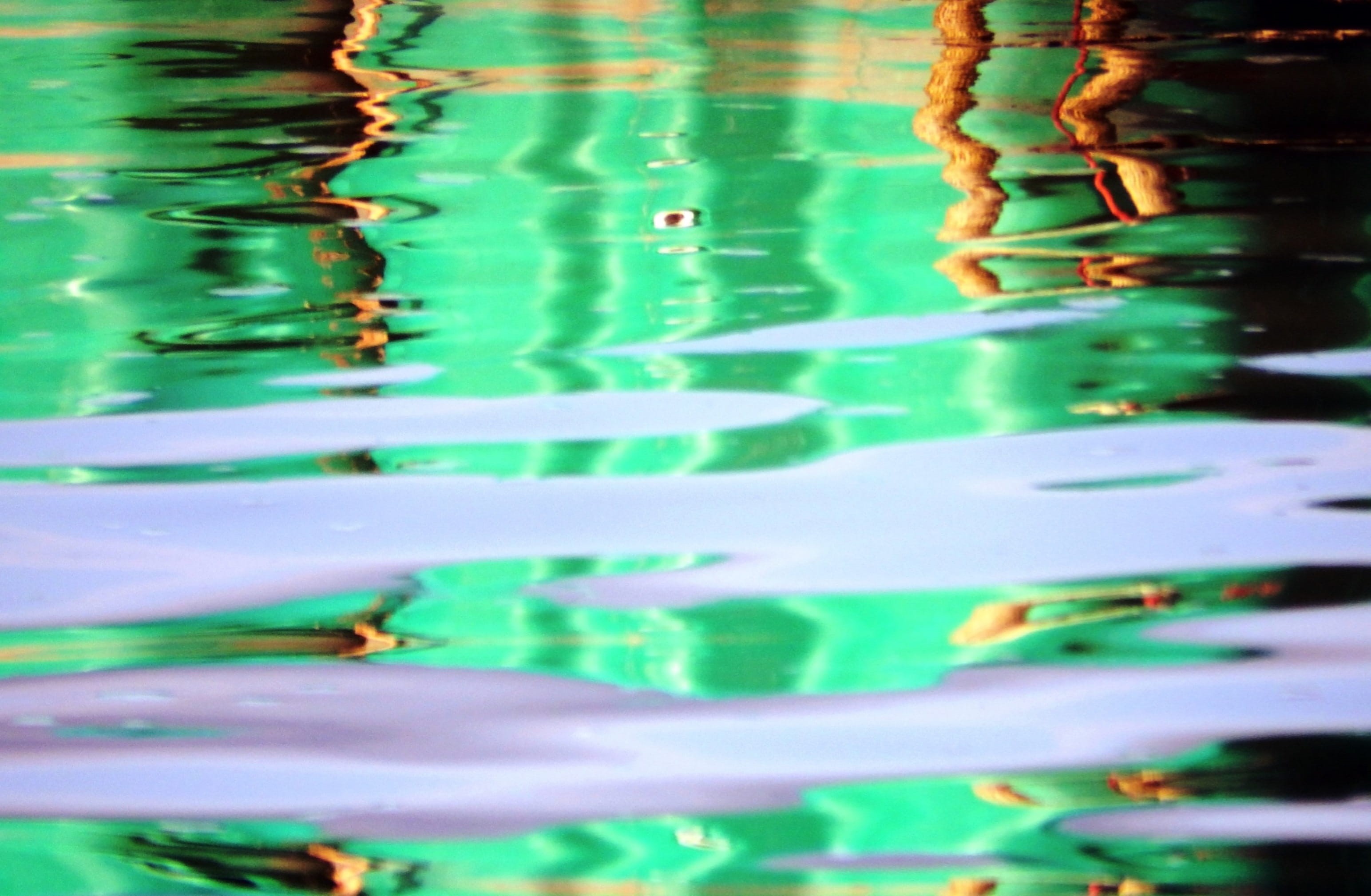 ocean, day, vivid, full frame, natural, rippled, sea, abstraction, green, healing, reflection, ripples, green color, lake, surface level, selective focus, HD Wallpaper