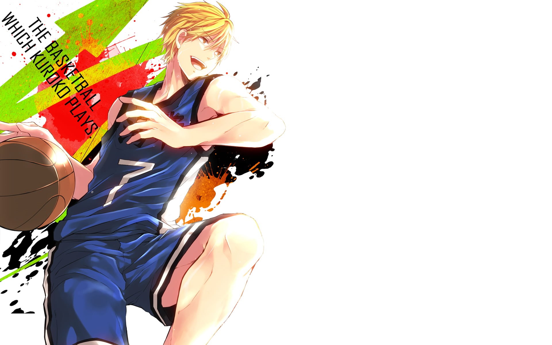 front view, young men, smiling, Kuroko From Basket, basketball, lifestyles, copy space, women, studio shot, text, kuroko, squirt, young women, Kise, Ryouta, HD Wallpaper