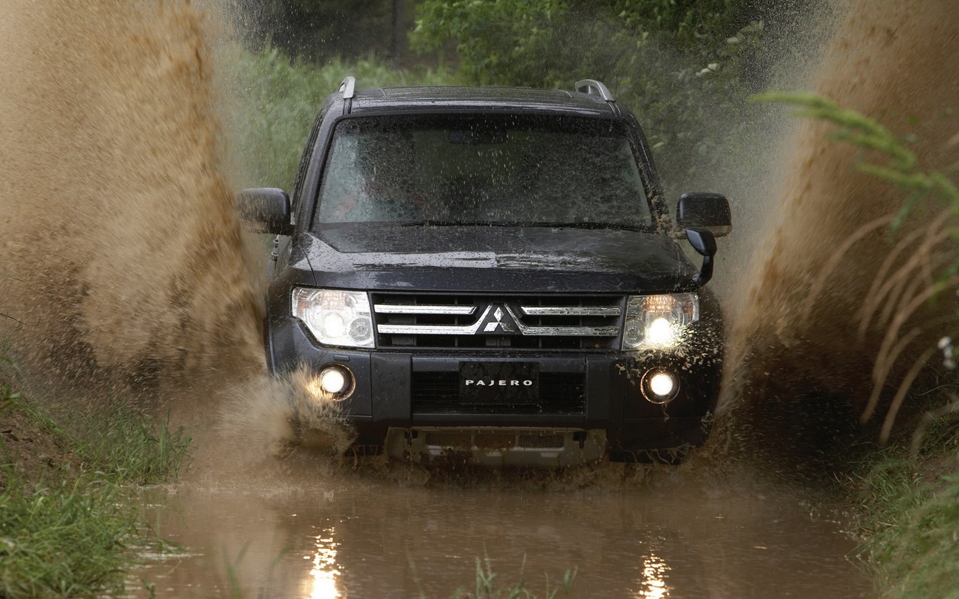 mode of transportation, black, drive, mitsubishi, action, water, no People, rural Scene, plant, transportation, motor vehicle, sports Race, road, extreme Sports, HD Wallpaper