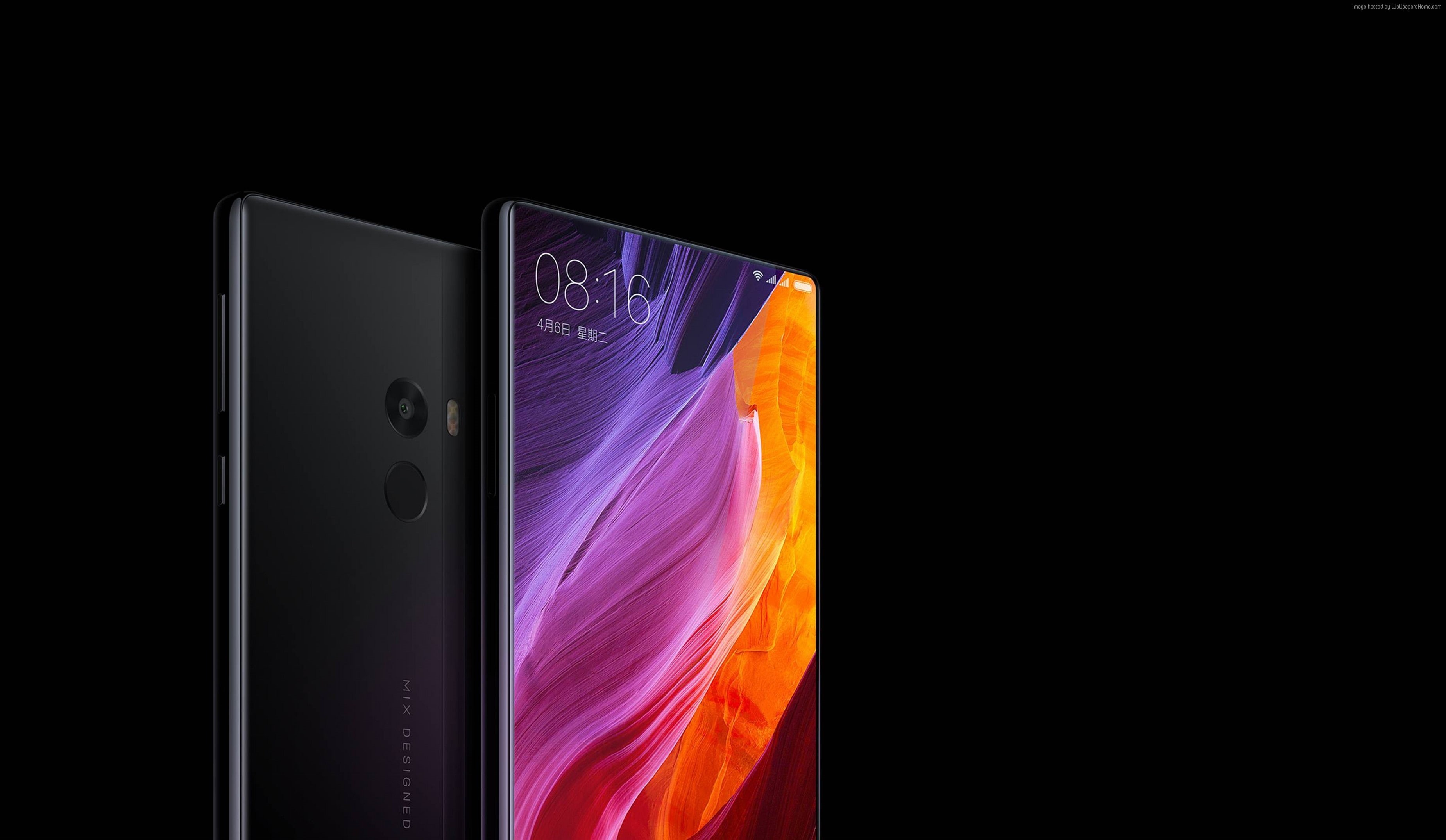 no people, wireless technology, black background, nature, indoors, best smartphones, connection, 2K, transparent, motion, Xiaomi Mi MIX, copy space, close-up, HD Wallpaper