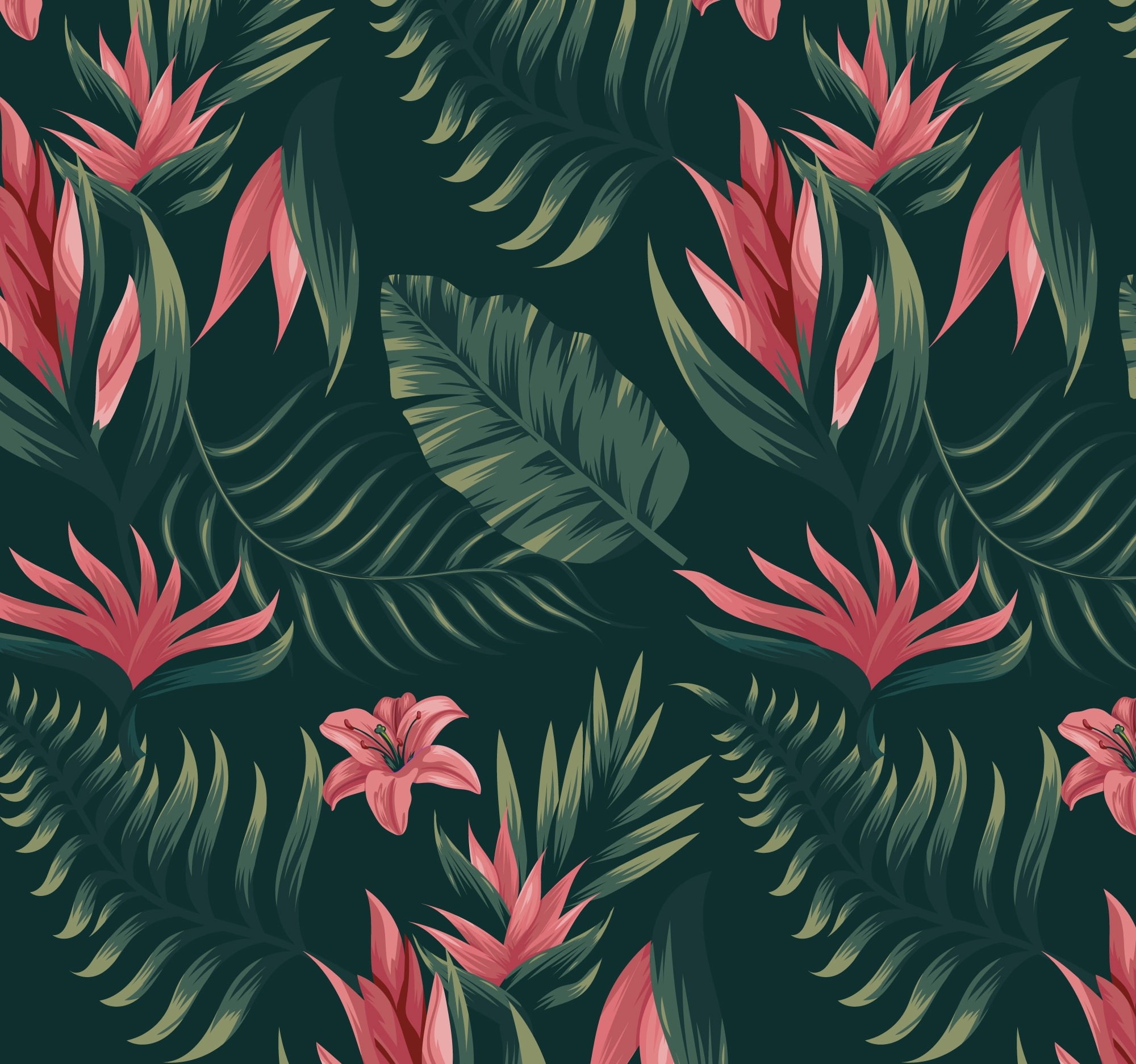 1080P, texture, Background, flowers, Tropical, Pattern, Flower, HD Wallpaper