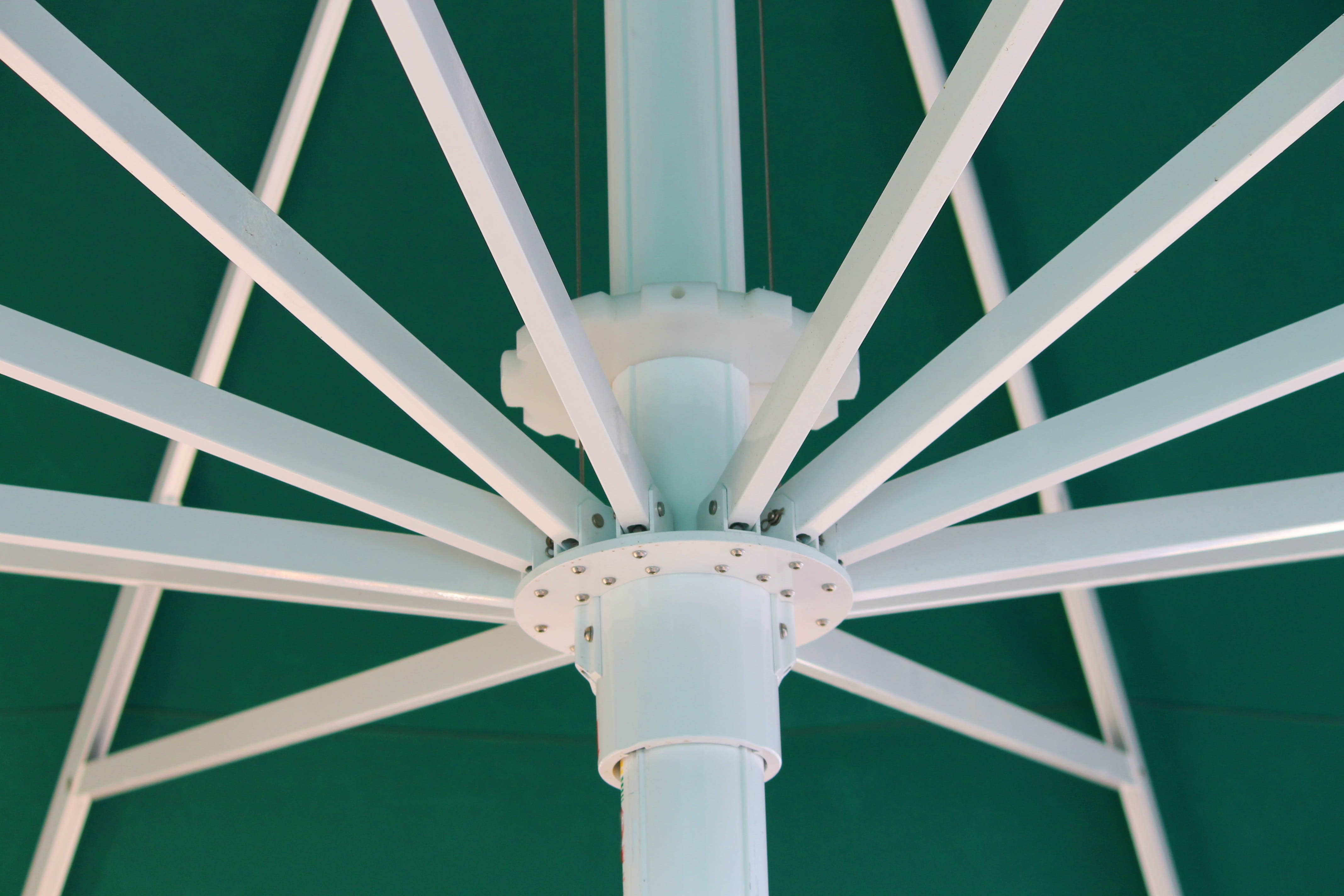 white color, architectural feature, architecture, screen, parasol, 4K, protection, full frame, green, mechanics, rain, security, light, beach, shade tree, HD Wallpaper