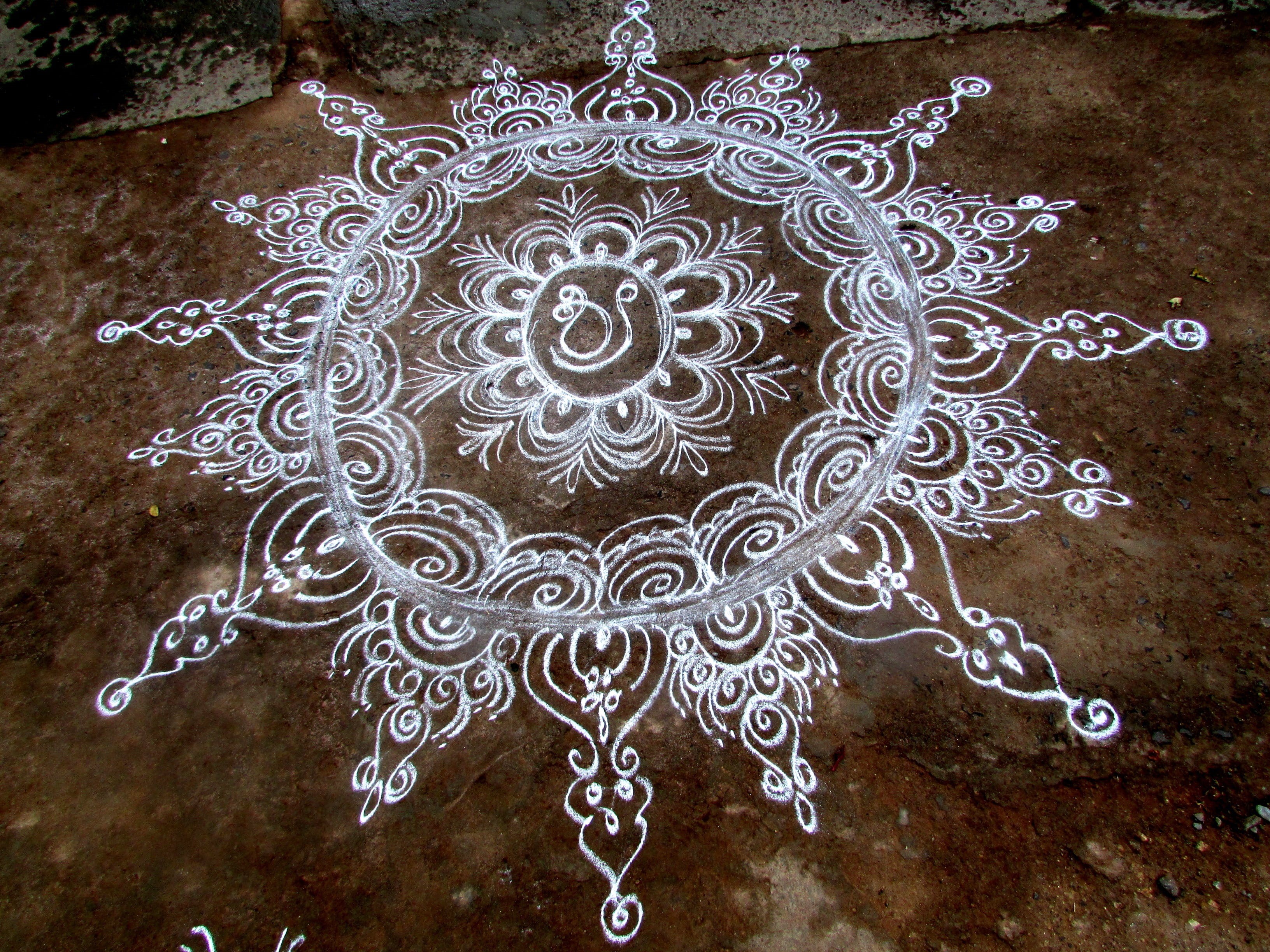tradition, day, star, intricacy, art and craft, decorative, craft, high angle view, dharwad, decoration, outdoors, rangoli, pattern, no people, celebration, HD Wallpaper