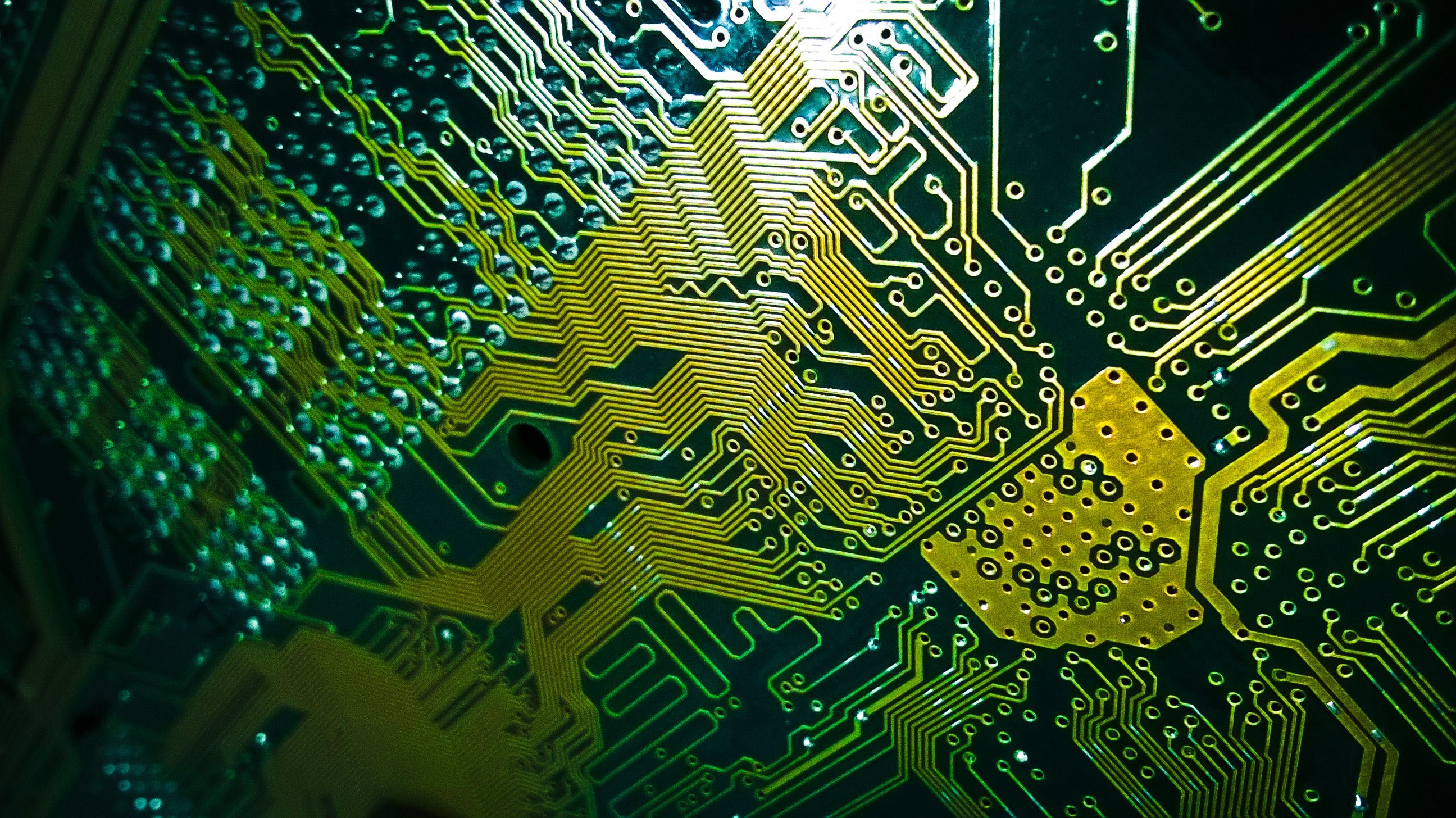 computer, technology, 2K, computer keyboard, information, computer technology, close-up, communication, electronics industry, circuit board, green, night, HD Wallpaper