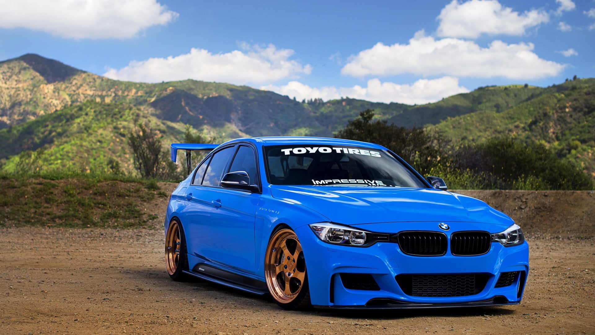 road trip, nature, land vehicle, sedan, outdoors, mountain, mountain range, vintage car, environment, transportation, blue, land, motor vehicle, BMW, car, HD Wallpaper