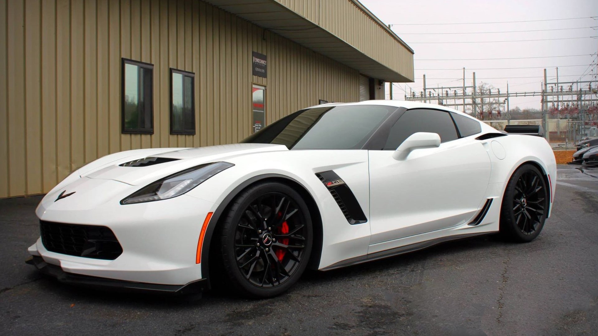 Corvette C7 Z06, 1080P, car, vehicle, white cars, 2015 Chevrolet Corvette Z06, HD Wallpaper
