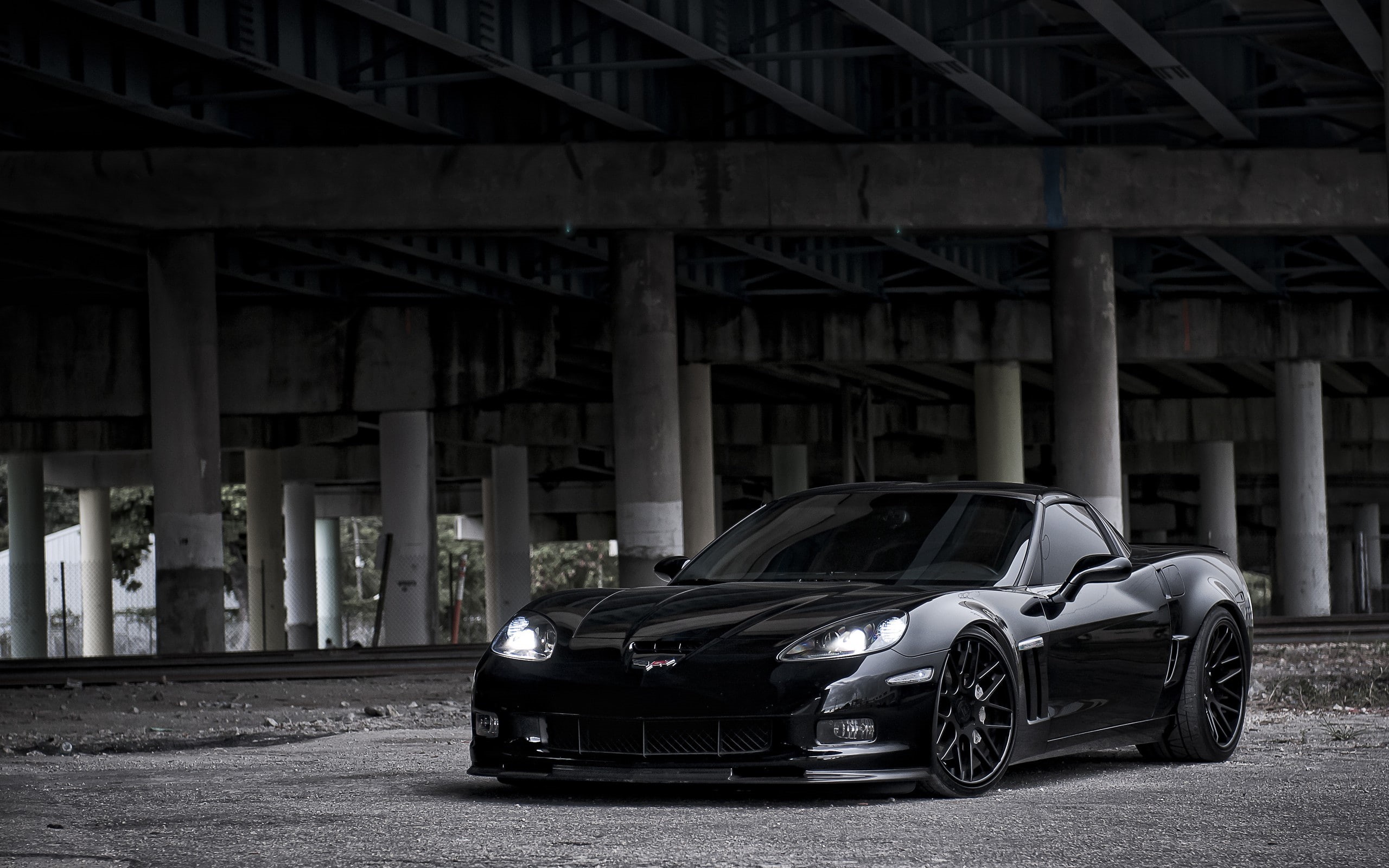 cars, hd, black, 2K, sports, chevrolet, corvette, coupe, HD Wallpaper