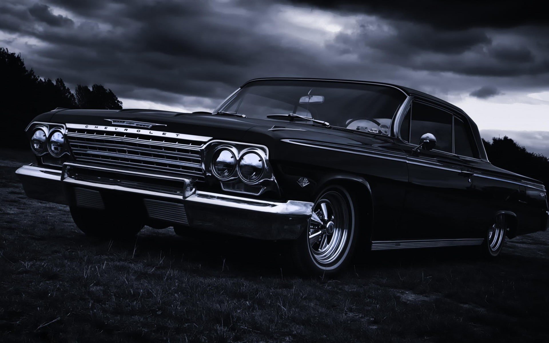 no people, coupe, retro styled, mode of transportation, cloud - sky, sky, land vehicle, stationary, outdoors, metal, field, clouds, transportation, vehicle, HD Wallpaper