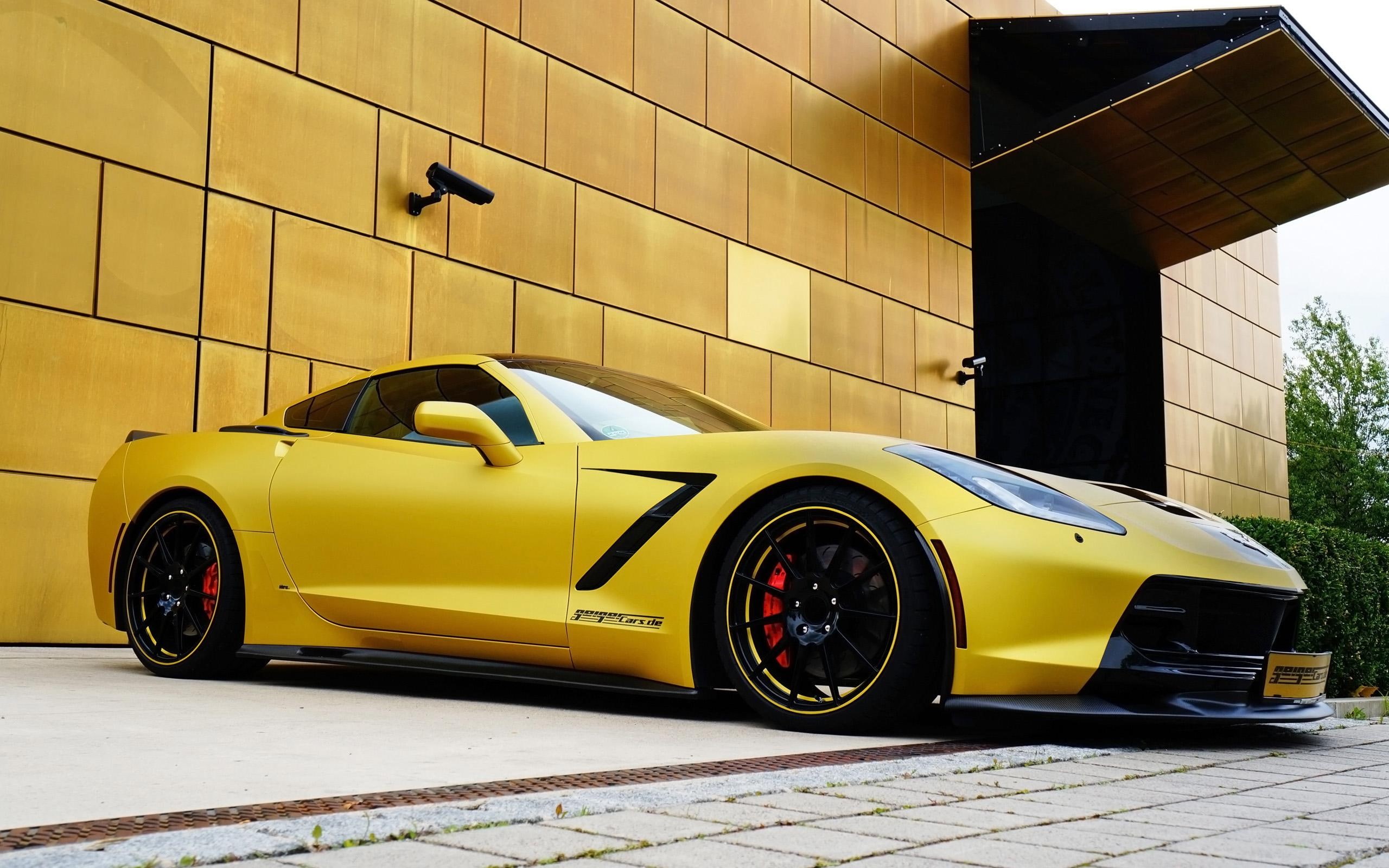 stingray, cars, yellow, chevrolet, sports, 2K, car, ferrari, c, black, corvette, geigercars, HD Wallpaper