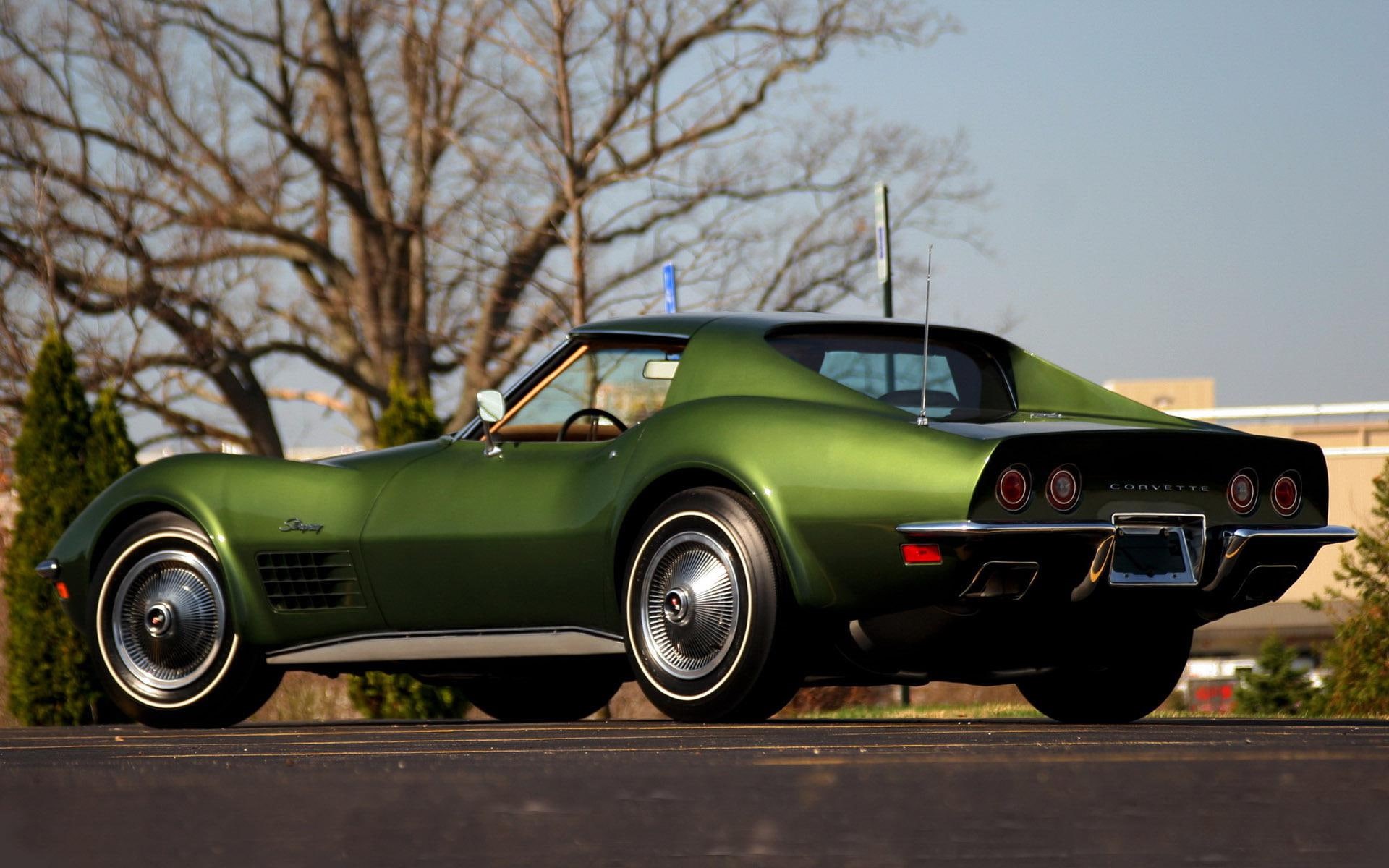 chevrolet corvette, chevrolet, green, coupe, corvette, 1920x1200, 1080P, cars, stingray, HD Wallpaper