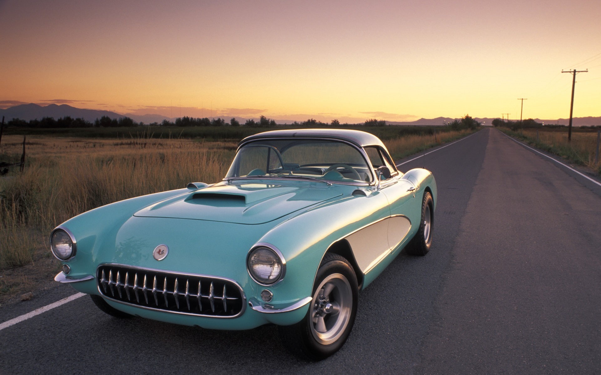 classic, corvette, chevrolet, 1080P, hd, cars, car, HD Wallpaper