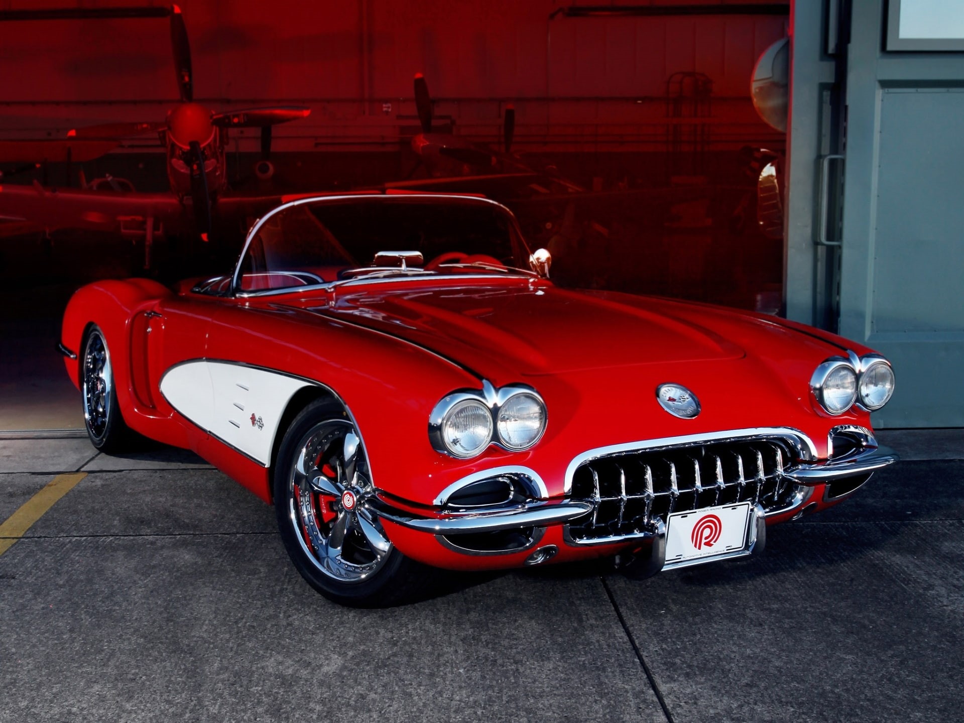 outdoors, luxury, white, mode of transportation, Chevrolet, vintage car, wealth, architecture, custom, garage, coupe, twilight, transportation, city, convertible, HD Wallpaper