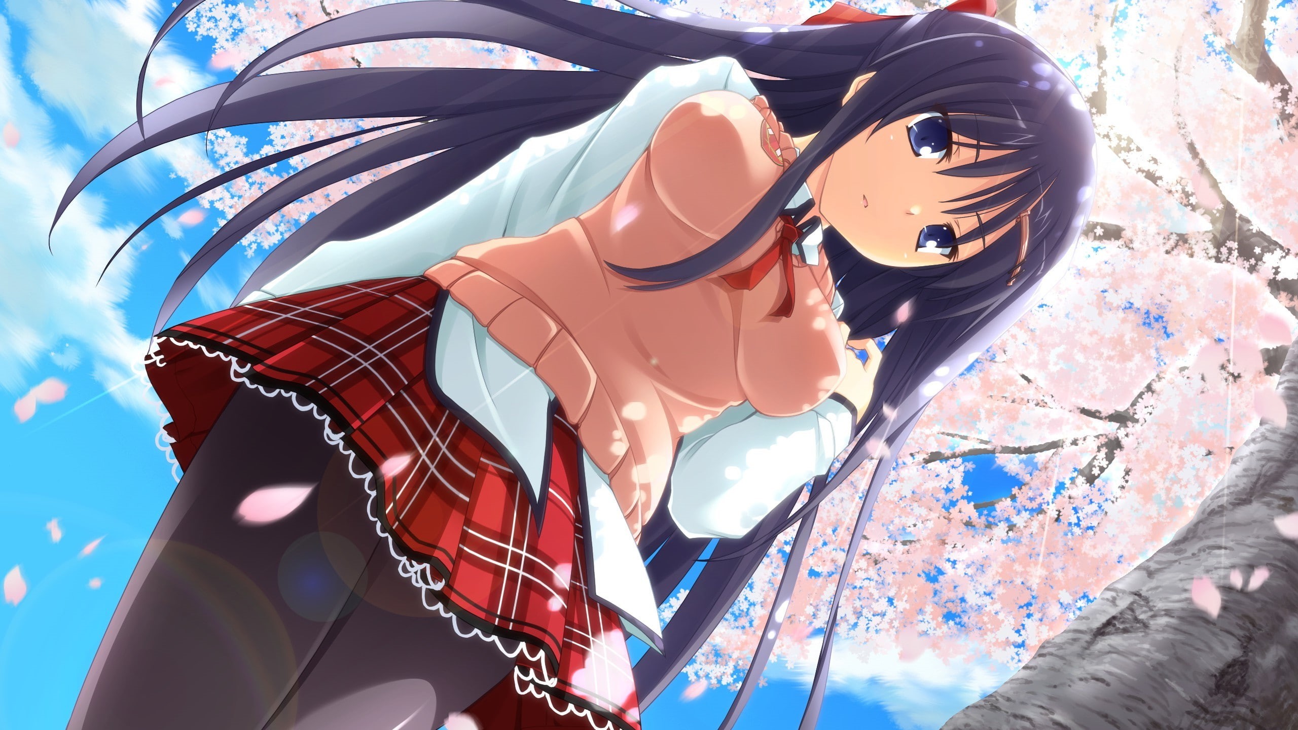 helmet, 2K, outdoors, sexy anime, red, nature, inflatable, Shunki Gentei Poco A Poco!, real people, protection, one person, sport, close-up, day, sunlight, HD Wallpaper