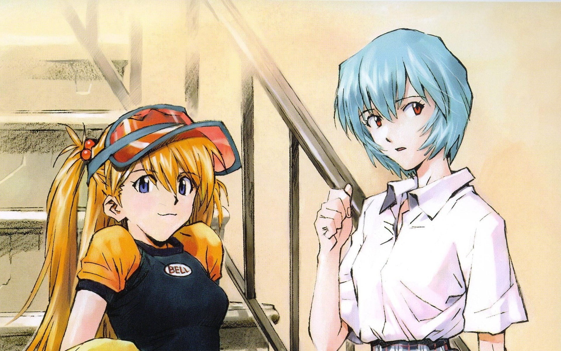 1080P, Asuka Langley Soryu, Ayanami Rei, Neon Genesis Evangelion, HD Wallpaper
