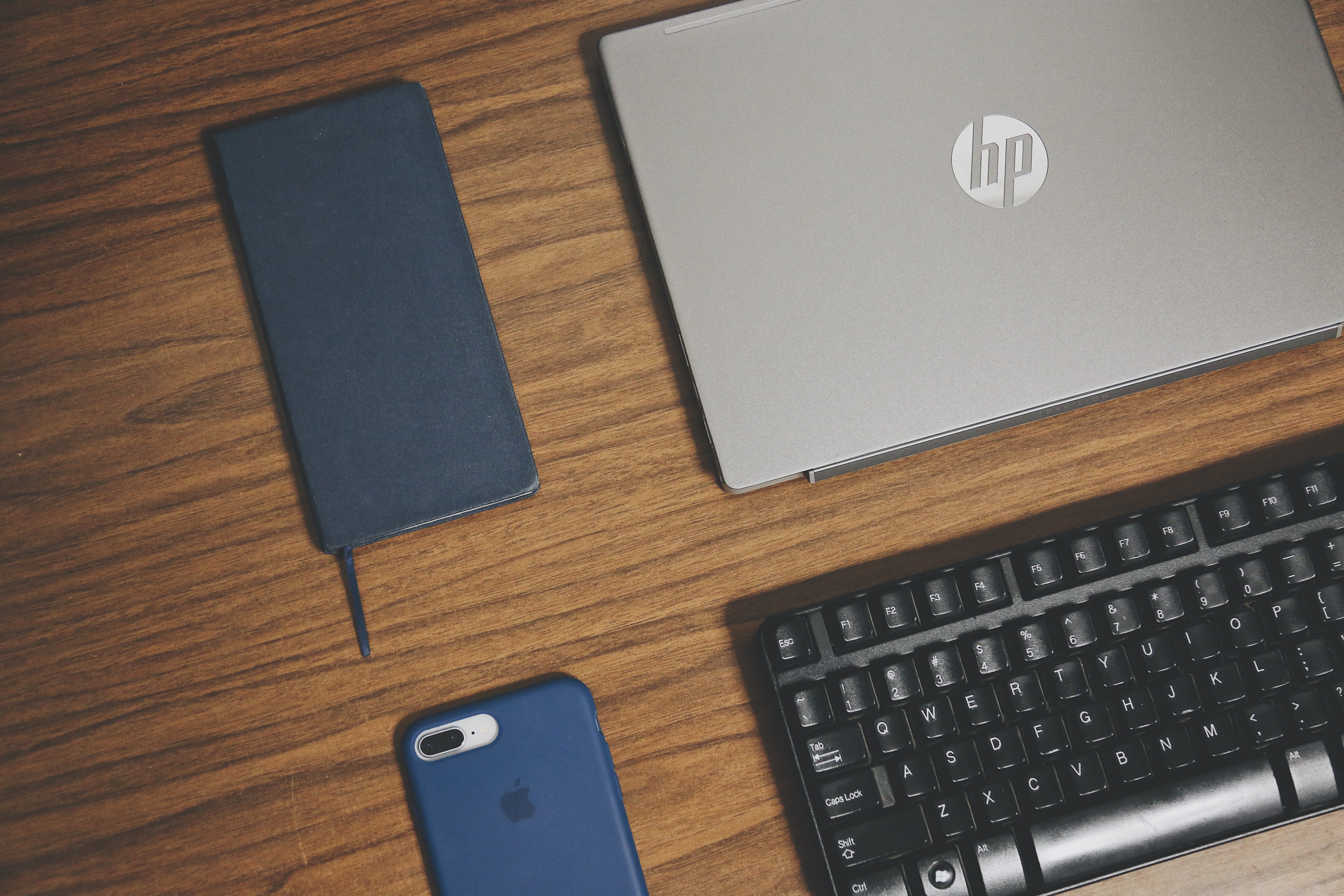 technology, brown, computer key, smartphone, keyboard, adapter, furniture, still life, mobile phone, 5K, high angle view, laptop, portable information device, HD Wallpaper