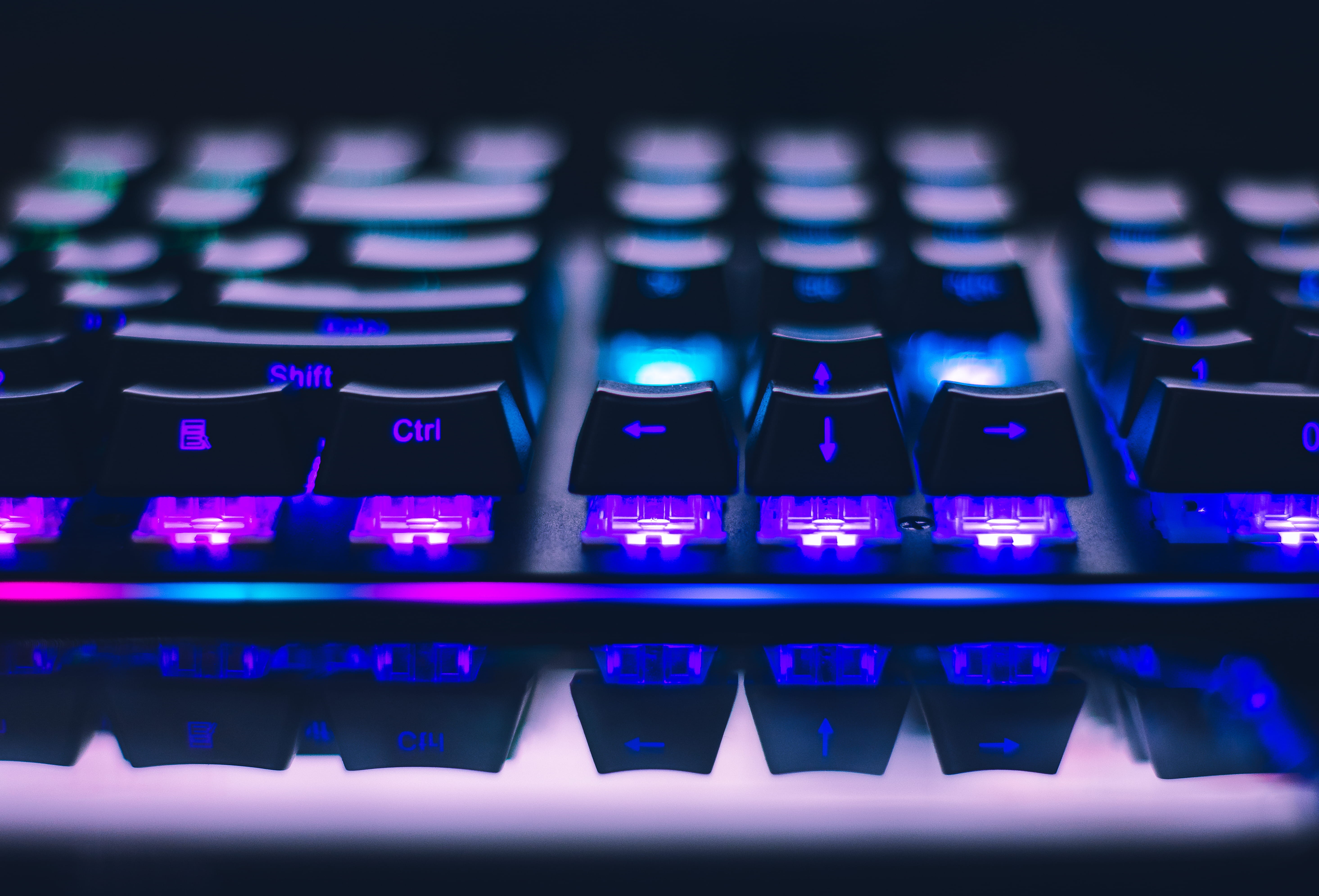 computer, wireless technology, selective focus, in a row, blue, computer key, blur, buttons, communication, full frame, connection, electronic, photo, keycaps, HD Wallpaper