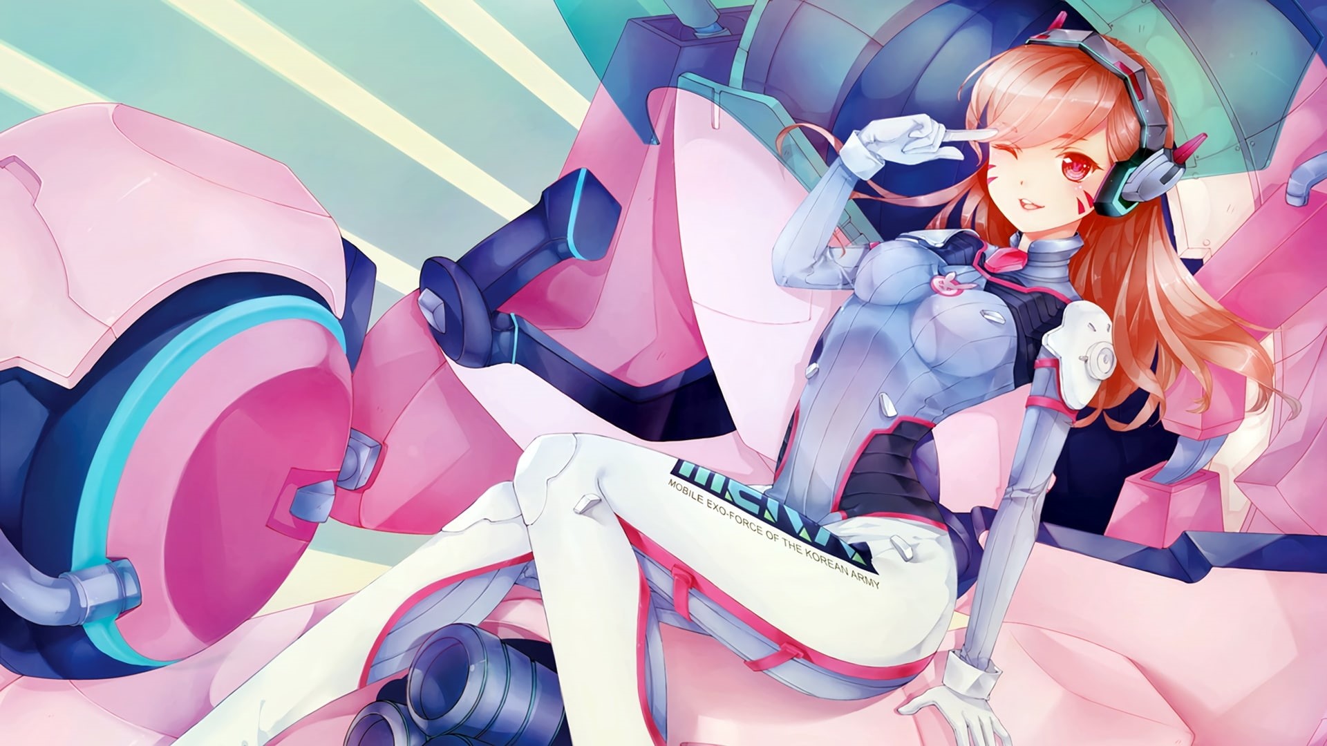 high angle view, anime, full length, Overwatch, multi colored, tight clothing, adult, day, females, representation, anime girls, baby, headphones, real people, HD Wallpaper