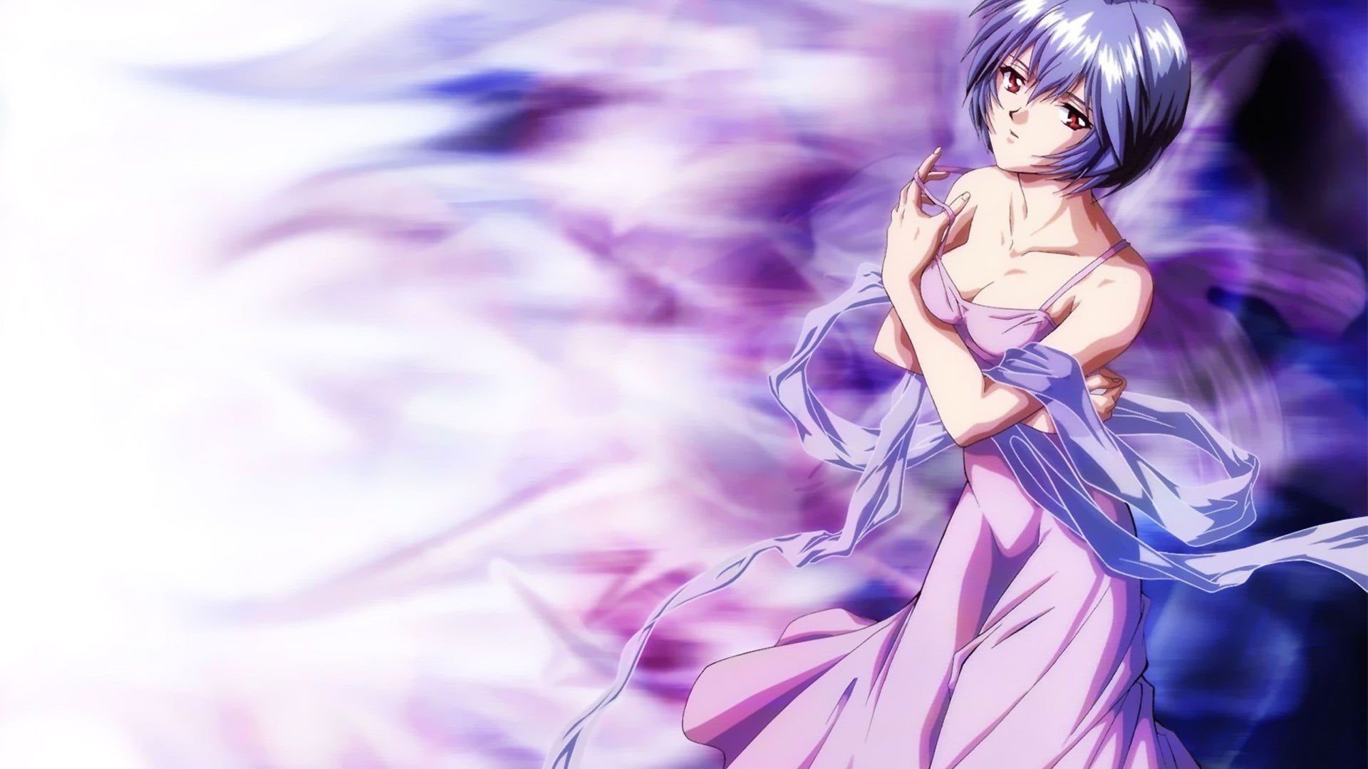 beautiful people, selective focus, adult, art and craft, fashion, arts culture and entertainment, Ayanami Rei, purple, close-up, people, hair, beauty, nature, HD Wallpaper