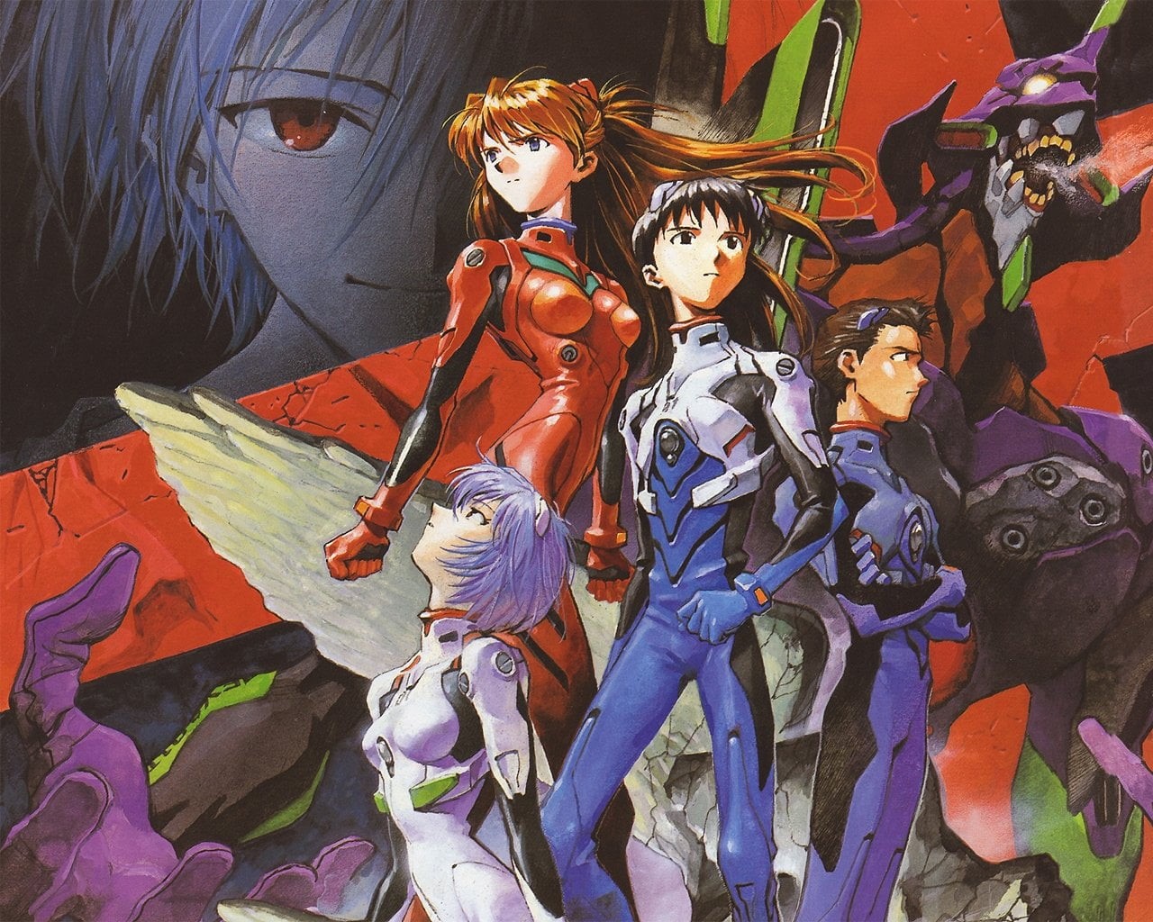 representation, art and craft, Evangelion, outdoors, Evangelion Unit-01, holiday - event, creativity, festival, Rei Ayanami, 720P, day, neon, HD Wallpaper
