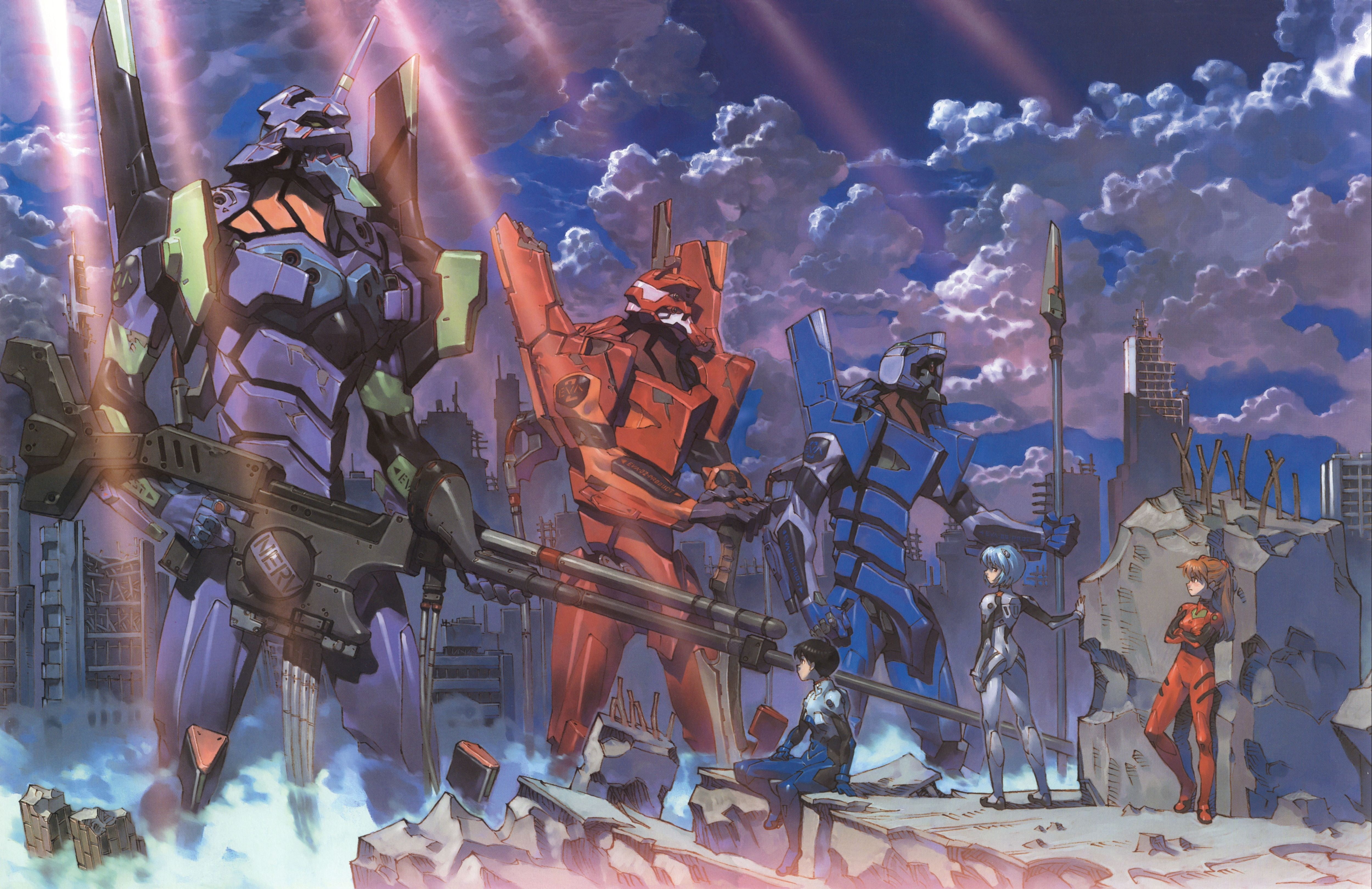 ikari shinji, unit, ayanami, ikari, anime, asuka langley soryu, asuka, eva unit 02, shinji, langley, genesis, 4K, rei, ayanami rei, evangelion, neon genesis evangelion, HD Wallpaper