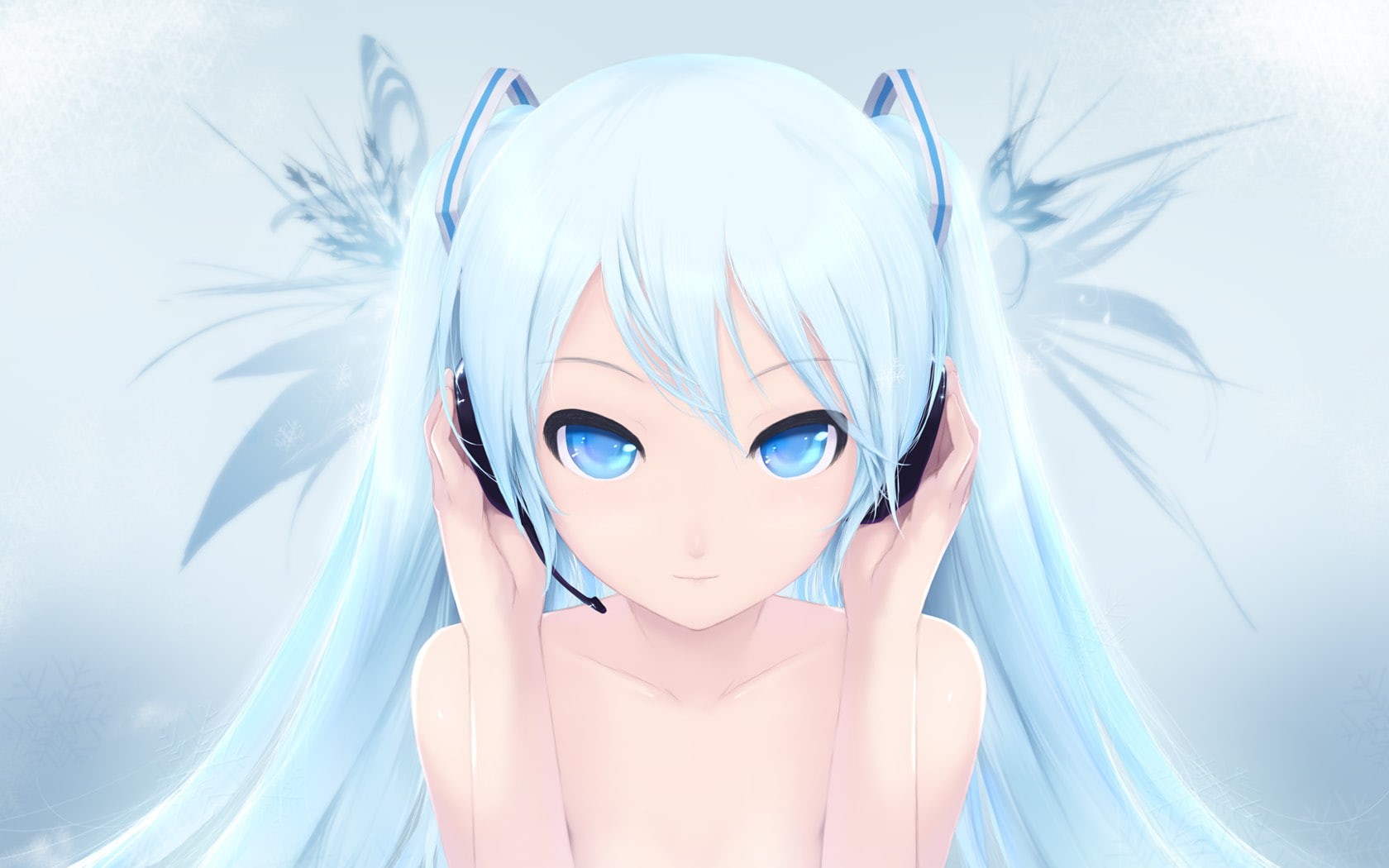 close, night, headphones, blue, cait, good, last, vocaloid, hair, eyes, hatsune, 720P, long, miku, HD Wallpaper
