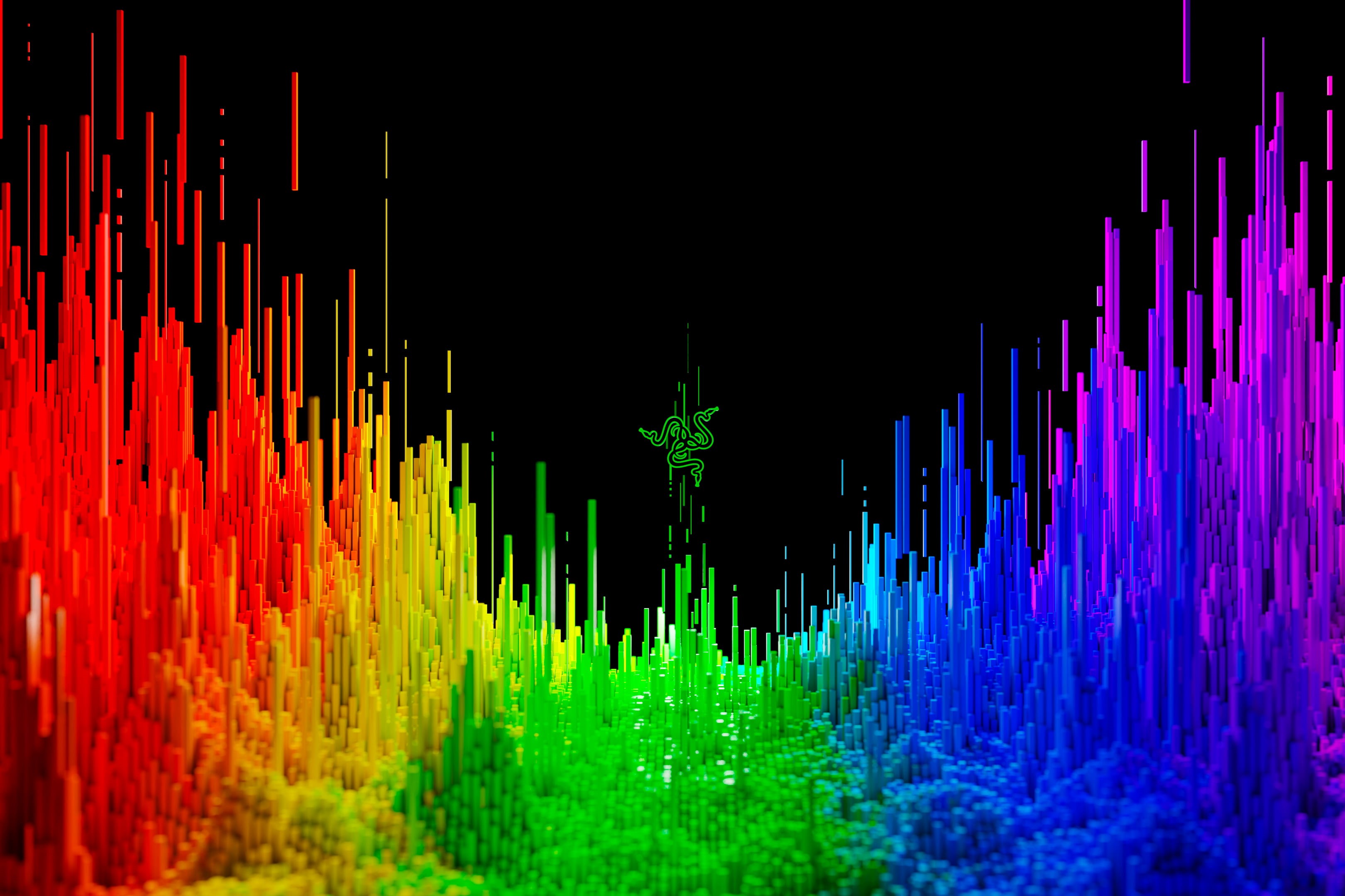 2K, colorful, digital art, render, Razer Inc., Razer, HD Wallpaper