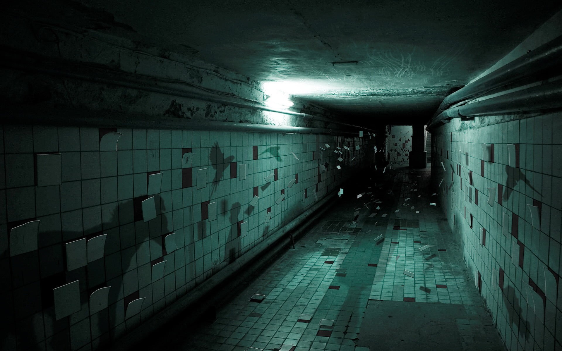 direction, ceiling, public transportation, wall - building feature, shadow, tunnel, no people, digital art, lighting equipment, underpass, architecture, HD Wallpaper