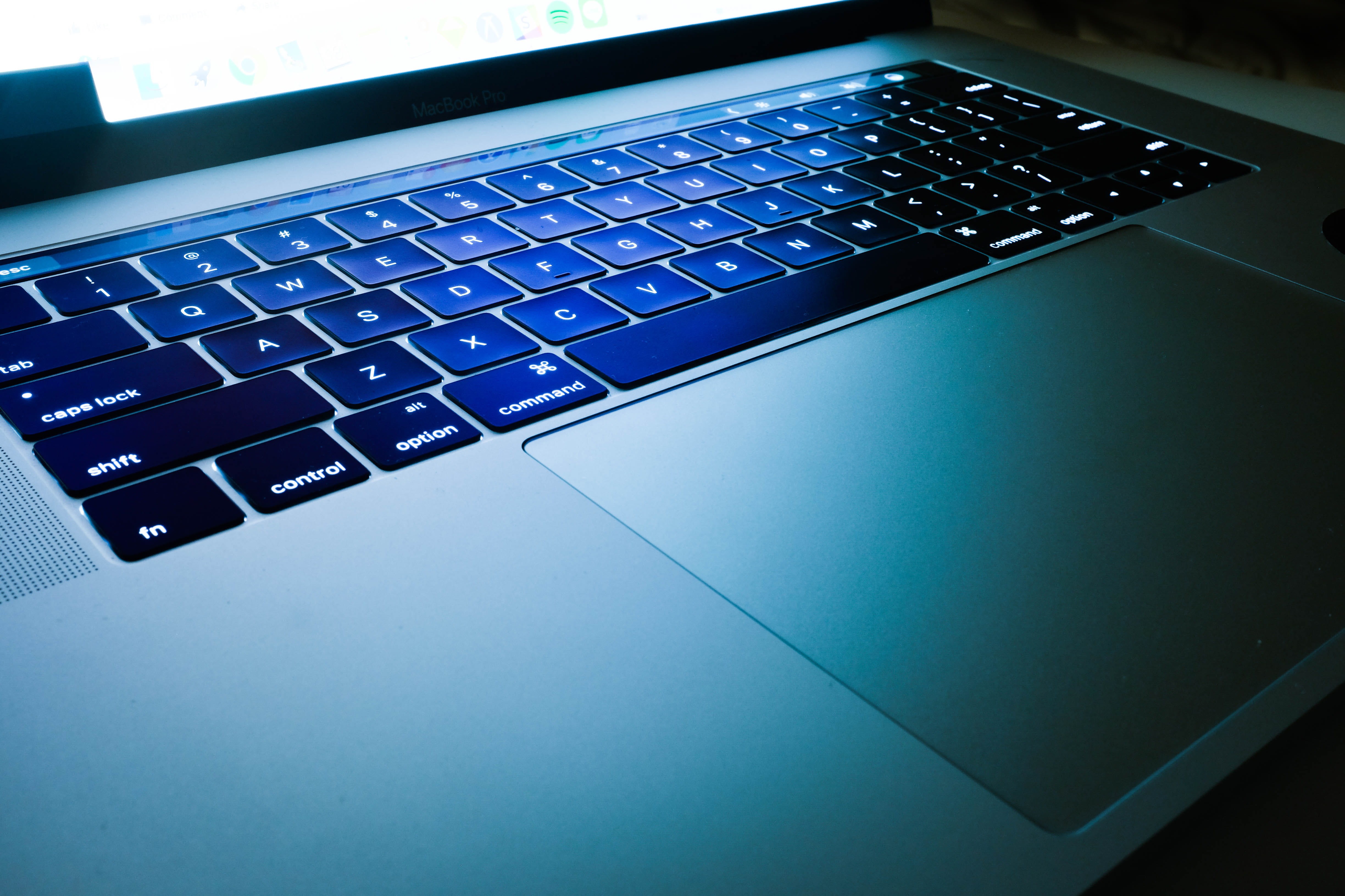 no people, text, create, computer equipment, studio shot, develop, imac, high angle view, business, late, connection, blue, macbook., computer keyboard, HD Wallpaper