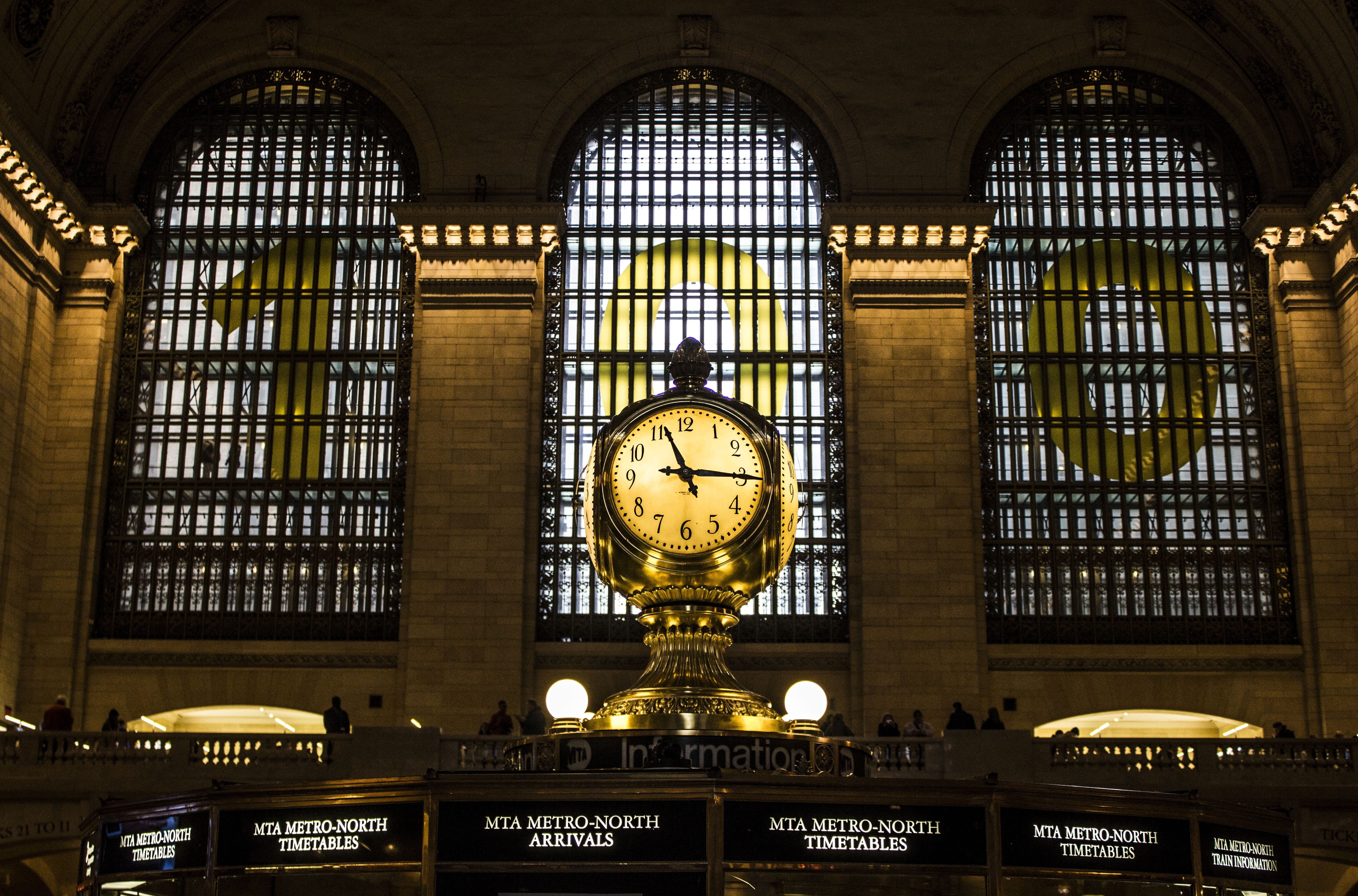 grand central station, main, station, grand, building, public transportation, mode of transportation, public, new, usa, window, built structure, hall, railroad station, HD Wallpaper