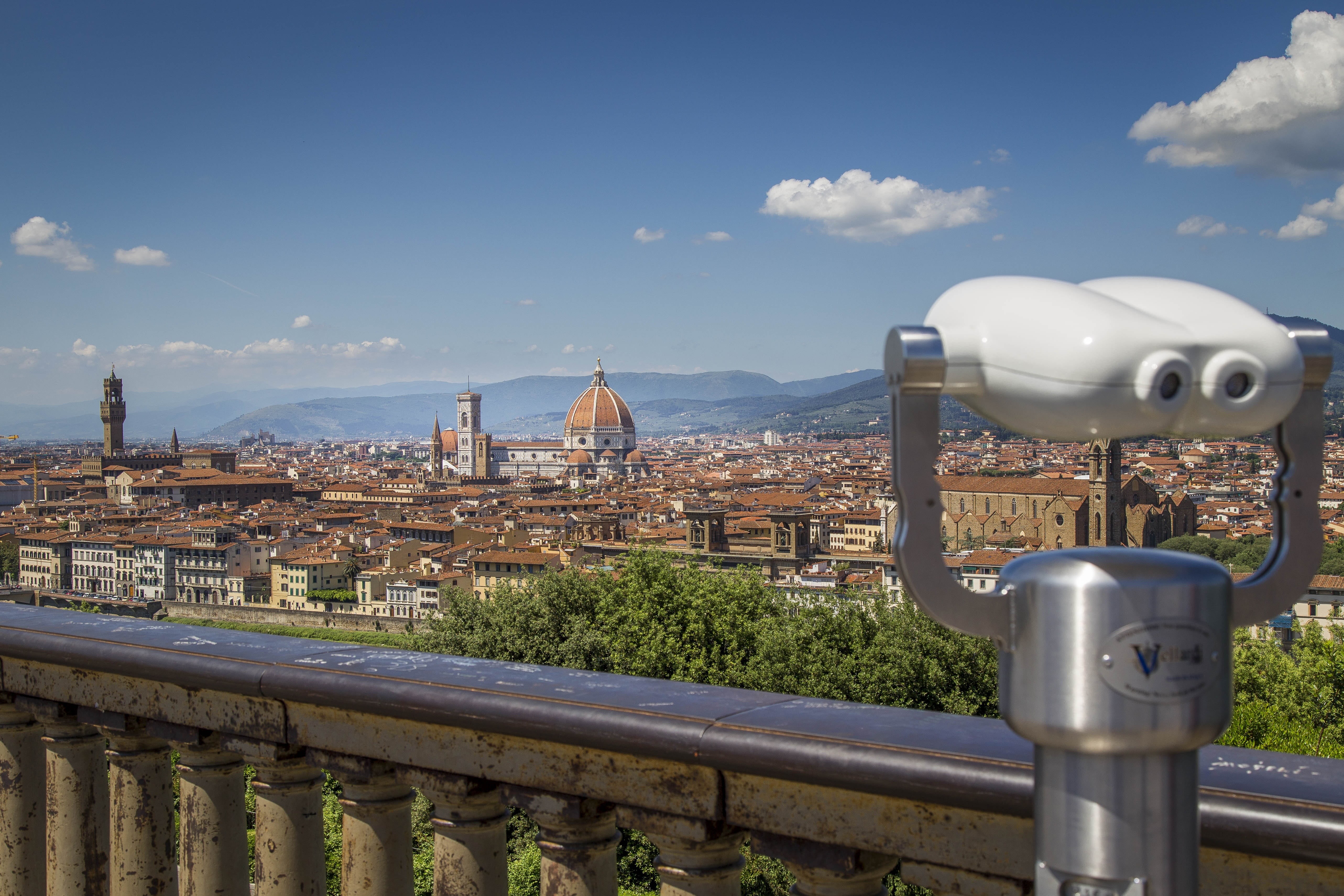 cityscape, coin operated, landscape, binoculars, nature, hand-held telescope, building, vacation, ancient, duomo, built structure, view, european, no people, HD Wallpaper