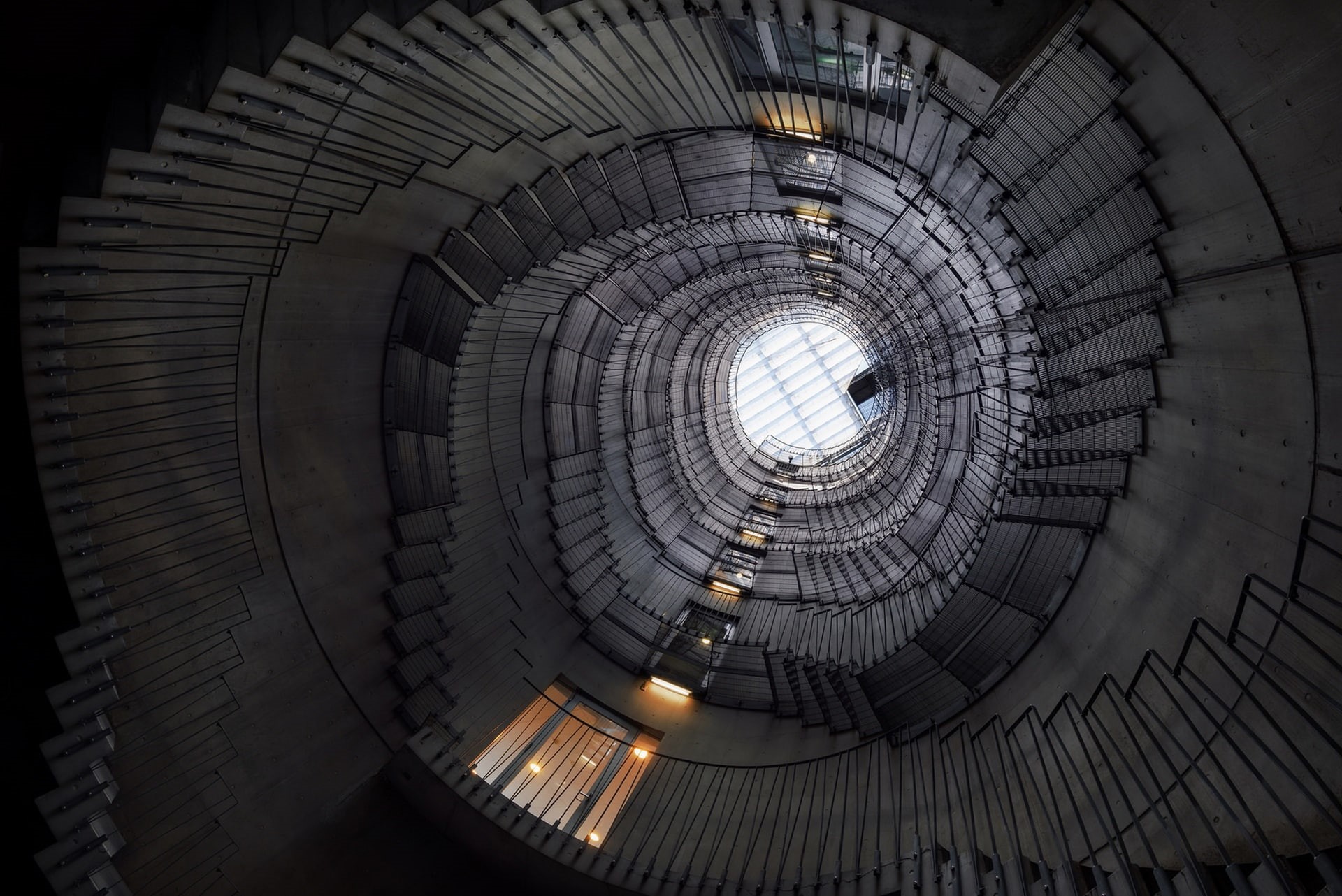 building, architecture, stairs, stairway, 1080P, HD Wallpaper