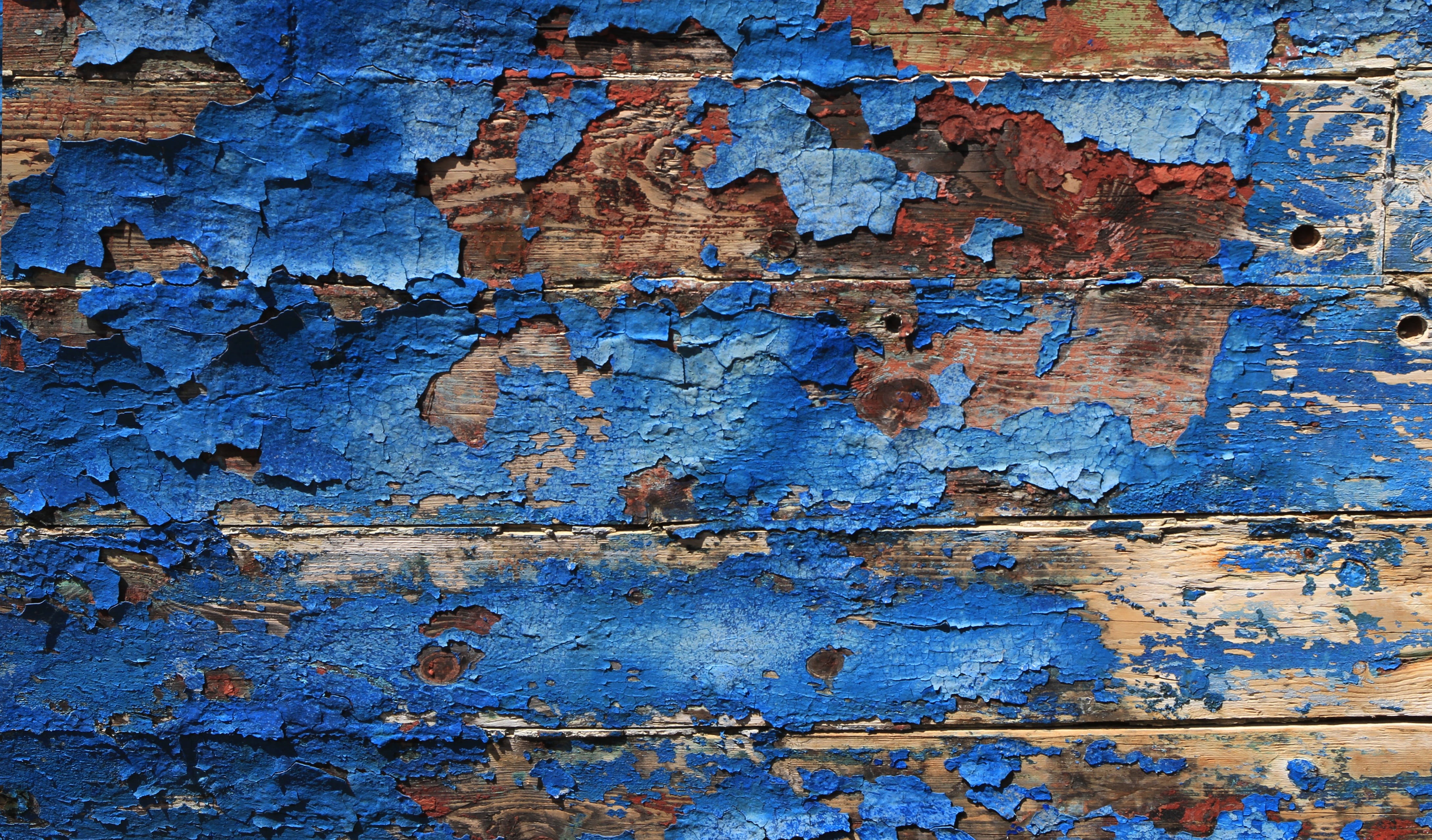 wooden, decline, digital, vintage, wood, day, weathered, bad condition, horizontal, blue, slatted, damaged, board, run-down, boat, full frame, HD Wallpaper