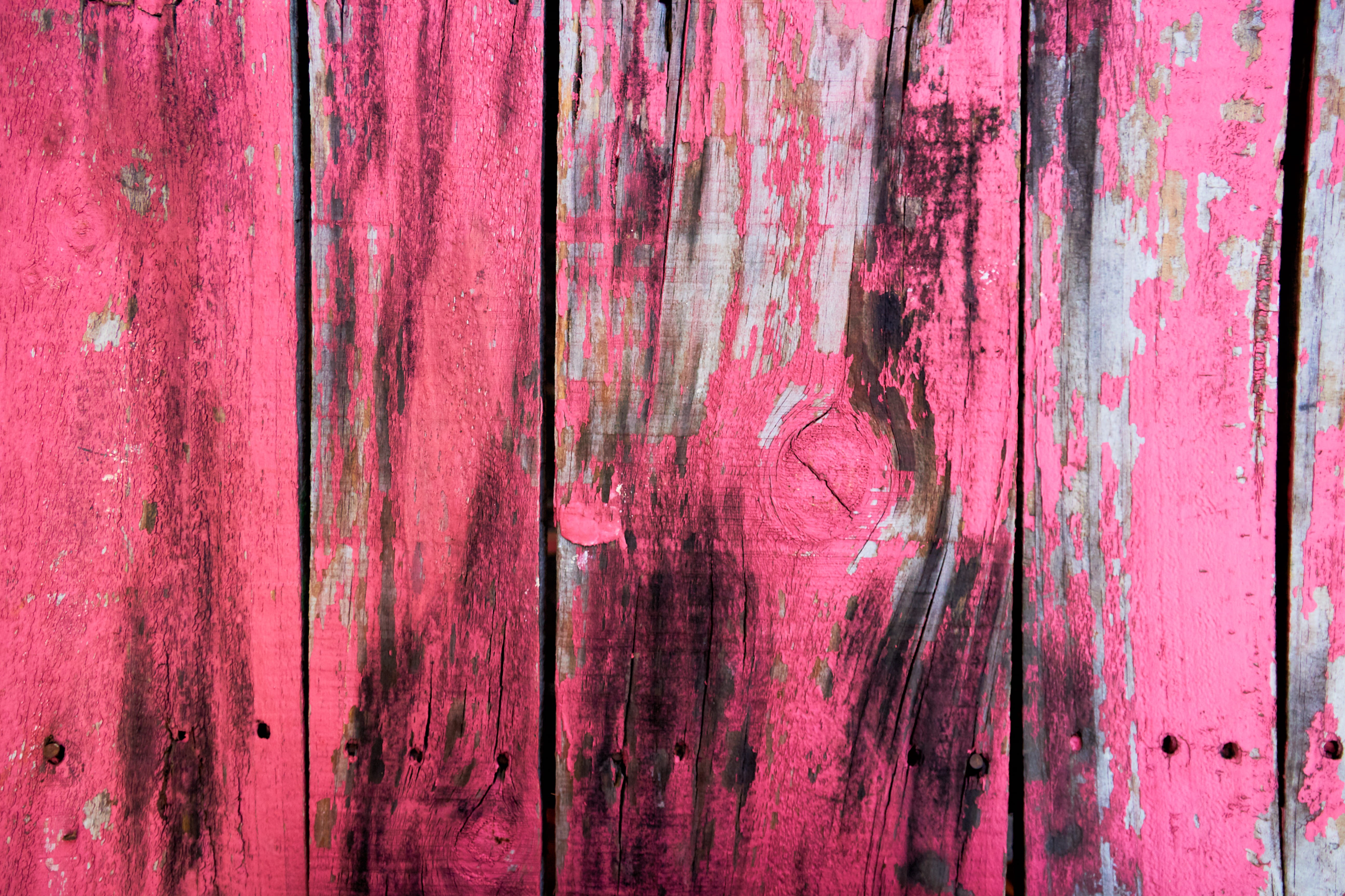 damaged, wall, backgrounds, red, daytime, pink, rough, hardwood, textured, decline, surface, run-down, wood planks, panel, deterioration, close-up, pattern, HD Wallpaper