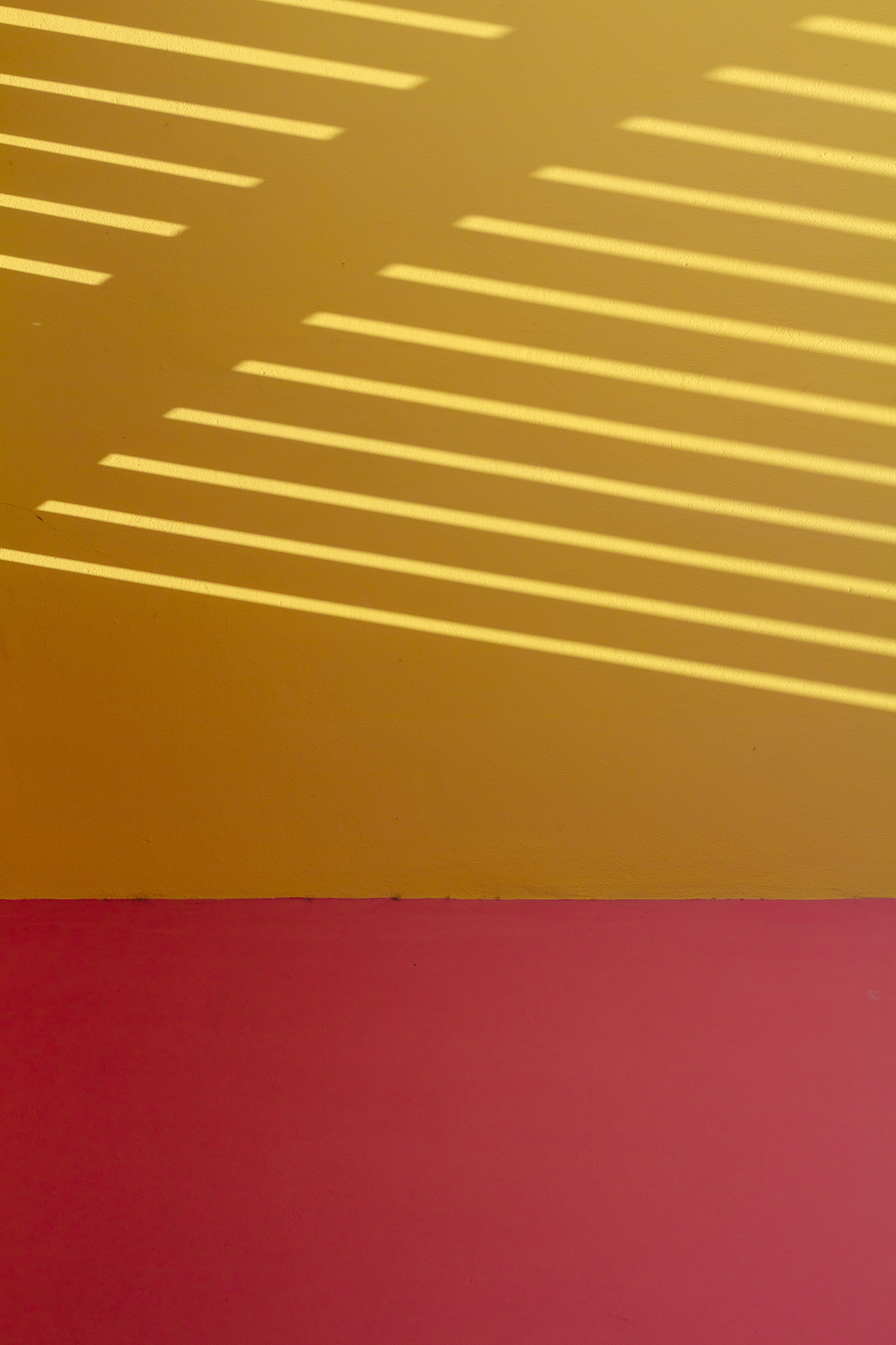 full frame, blind, abstract, untitled, color, sign, street, copy space, architecture, contrast, multi colored, light, slat, colour, yellow, pink color, Phone HD Wallpaper