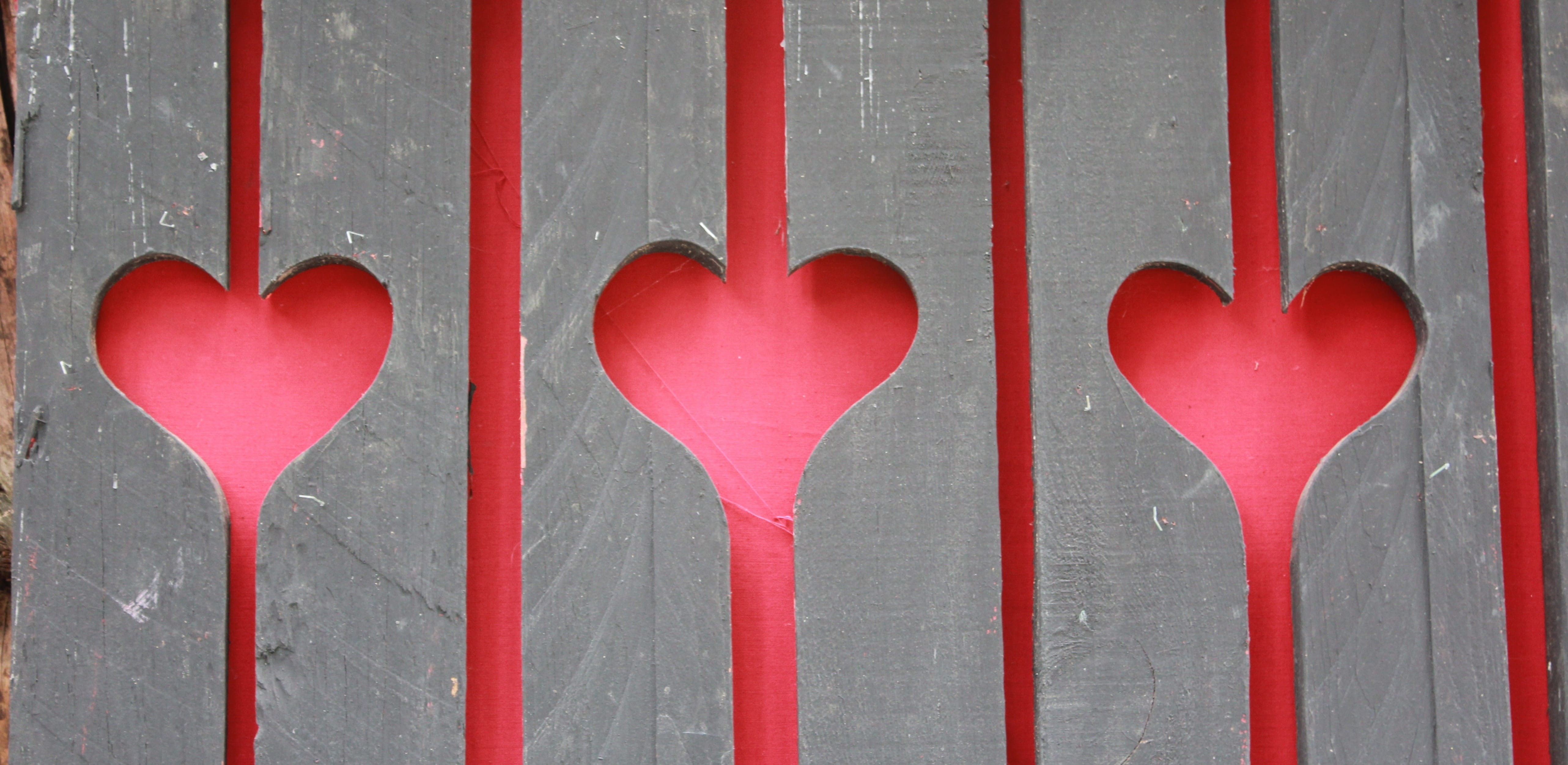 wooden slats, boards, positive emotion, side by side, boundary, heart shape, Hearts, group of objects, wood - material, close-up, barrier, Slats, shape, HD Wallpaper