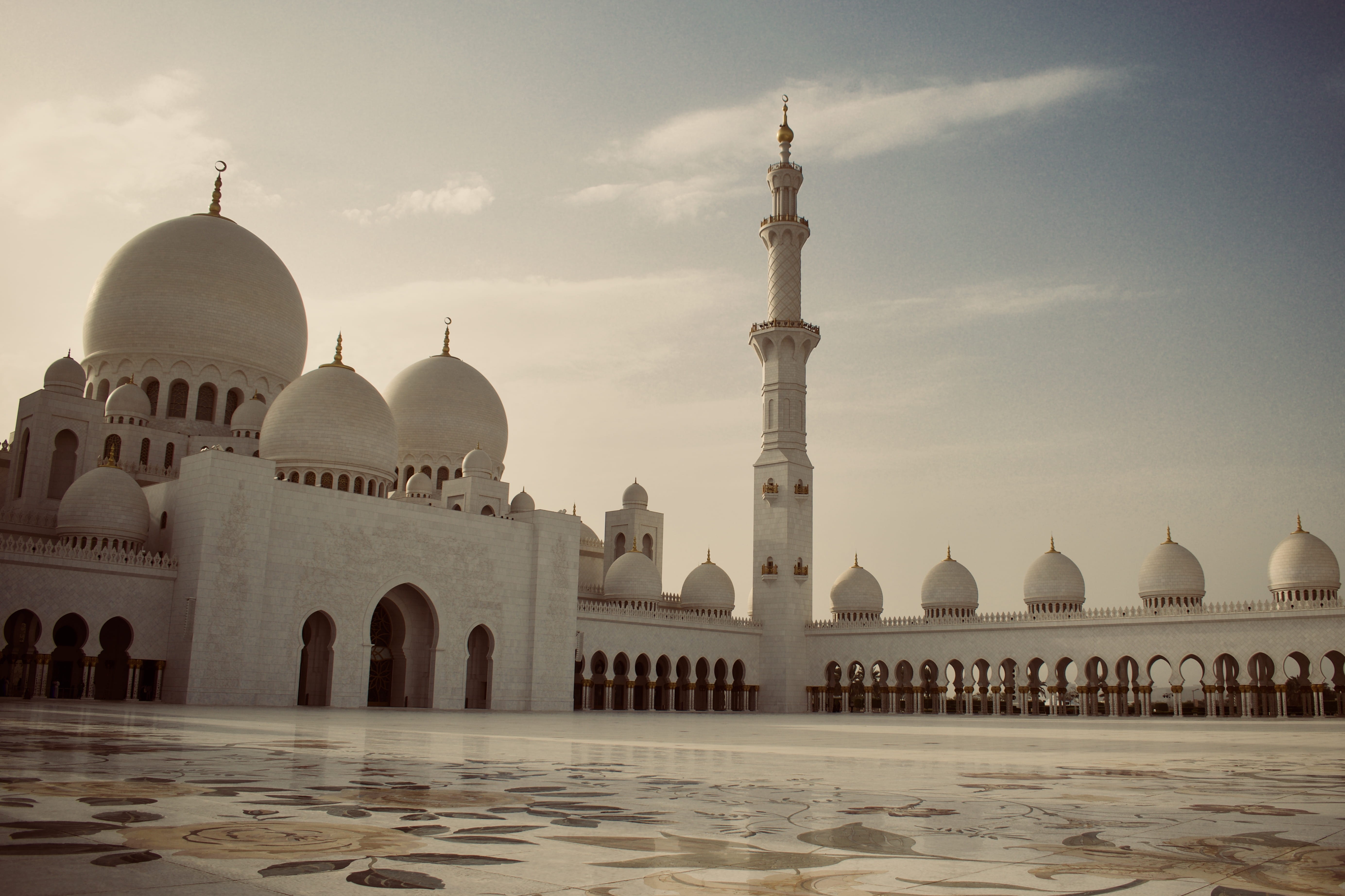architecture, travel destinations, building exterior, uae, urban, column, built structure, floor, the past, history, animal, outdoors, bird, steeple, spire, HD Wallpaper